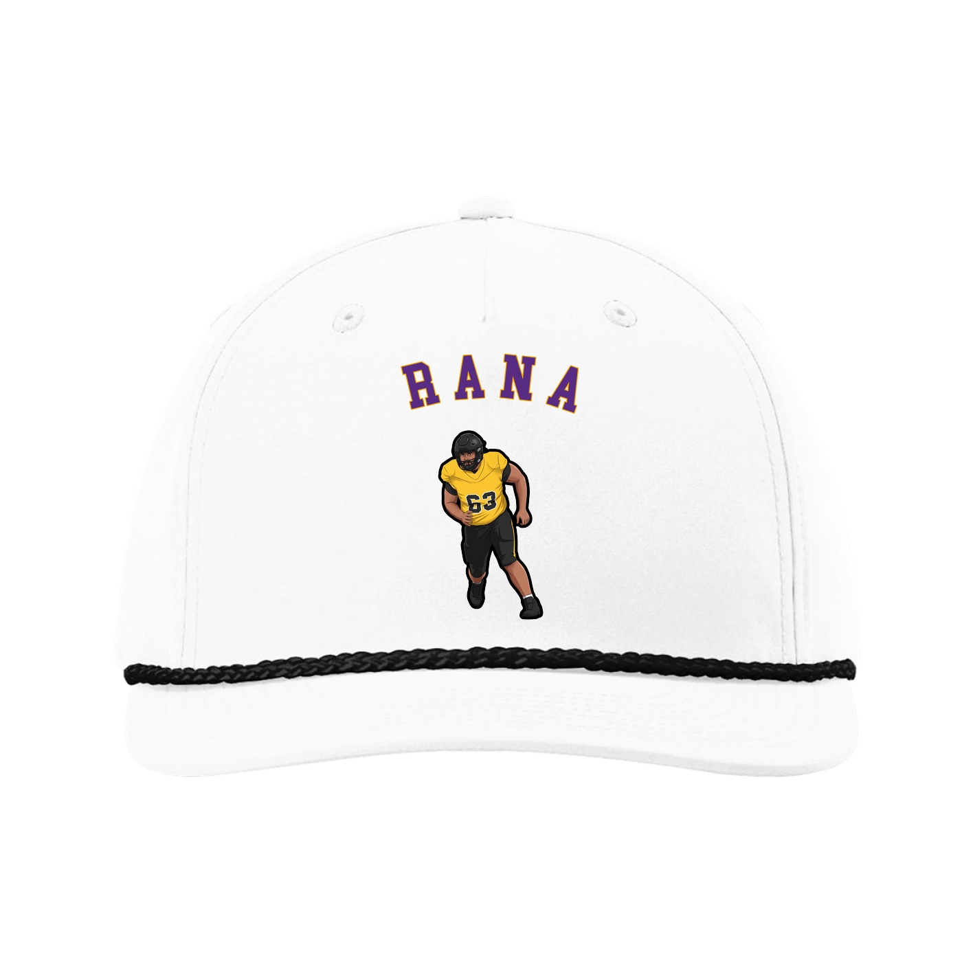 Five-Panel Classic Rope Cap — Shirsey Arch in White