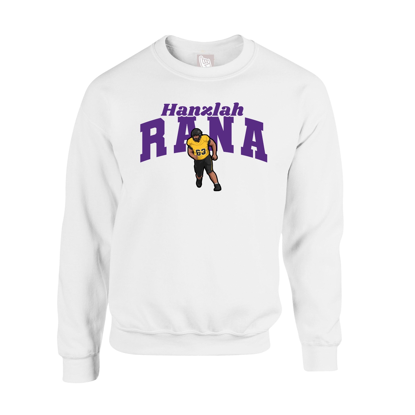 Fleece Crew — Signature Arch in White