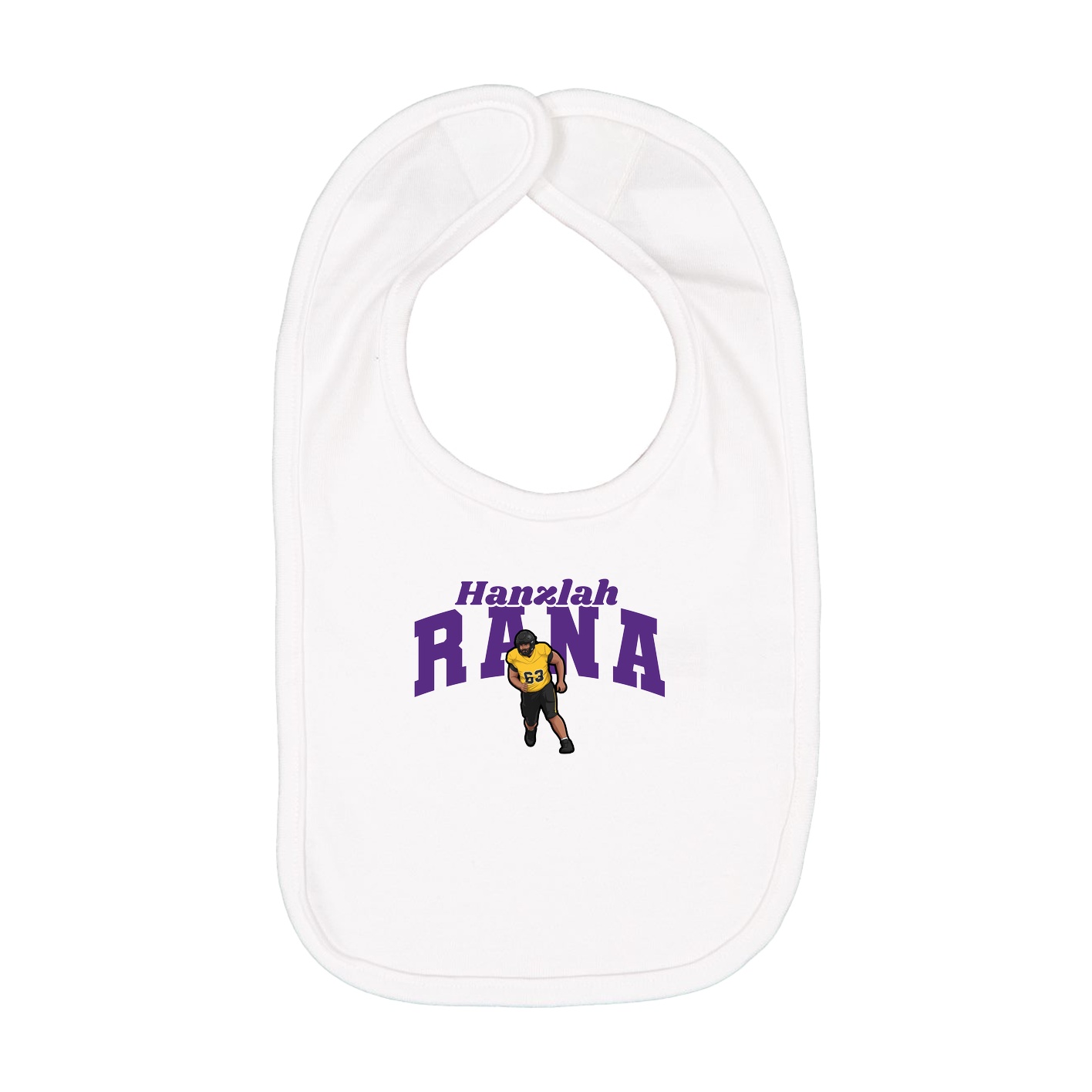 Infant Bib — Signature Arch in White