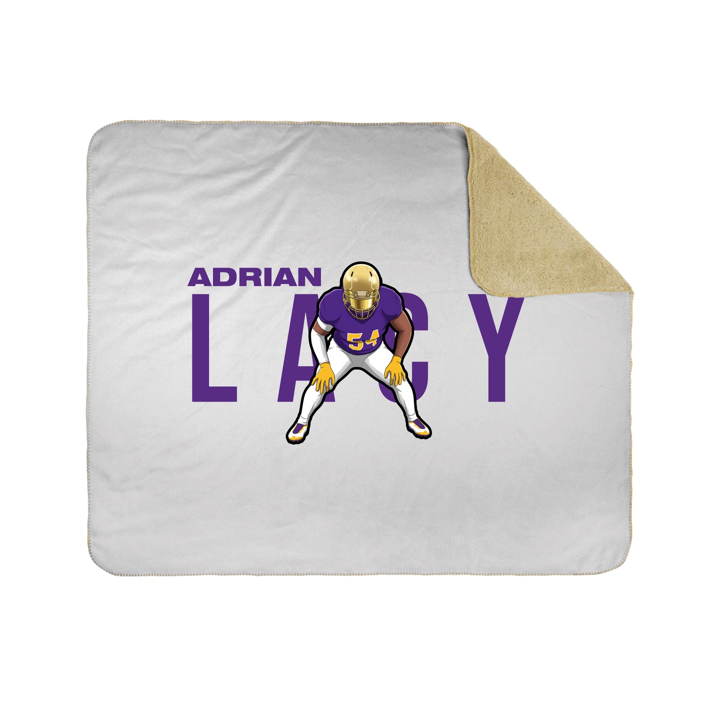 Throw Blanket — Player Name in White