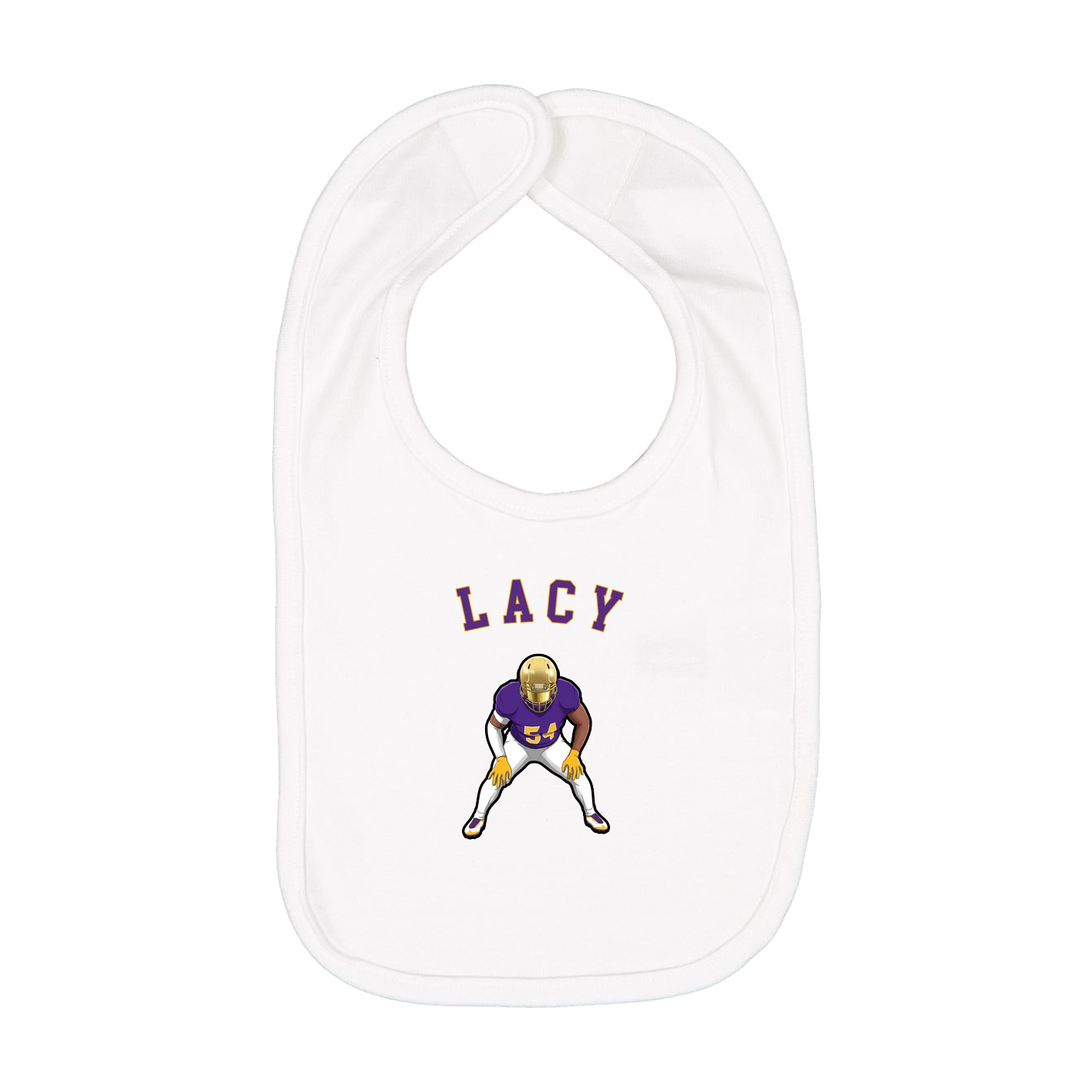 Infant Bib — Shirsey Arch in White