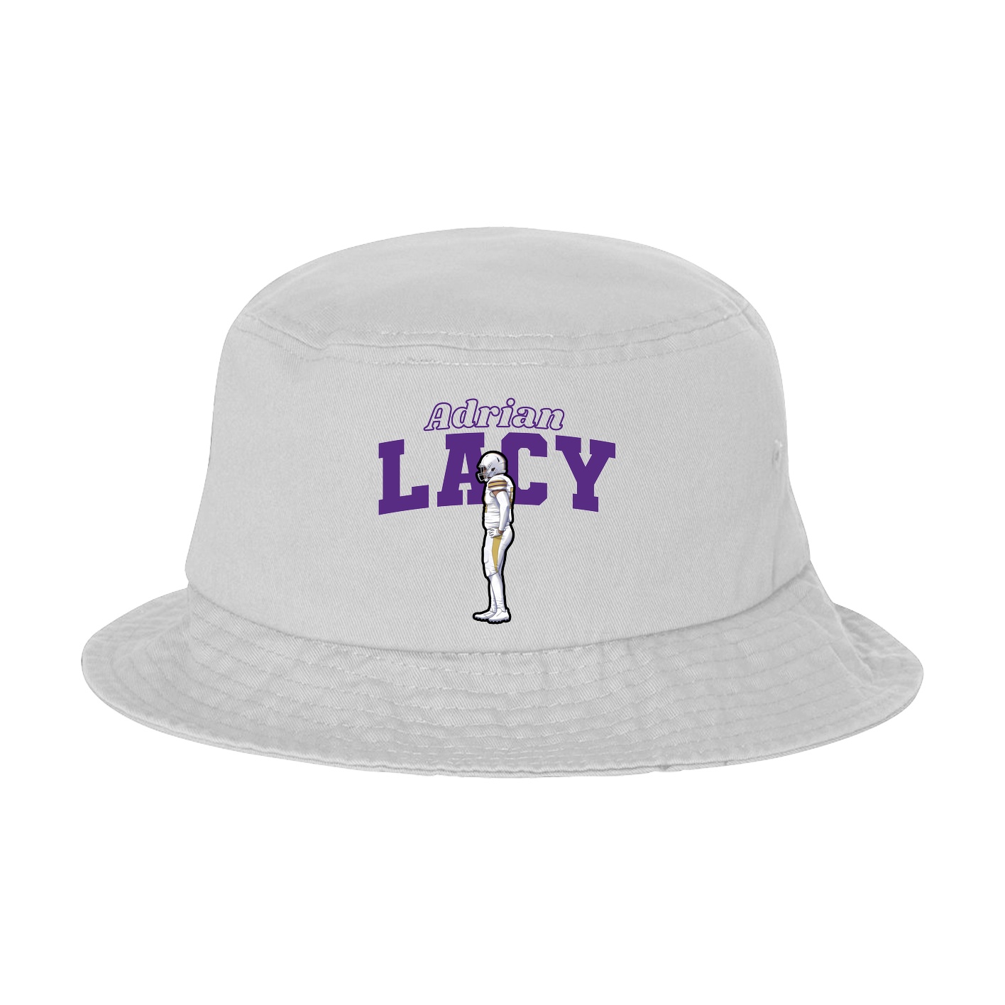 Bucket Cap — Name Arch in White