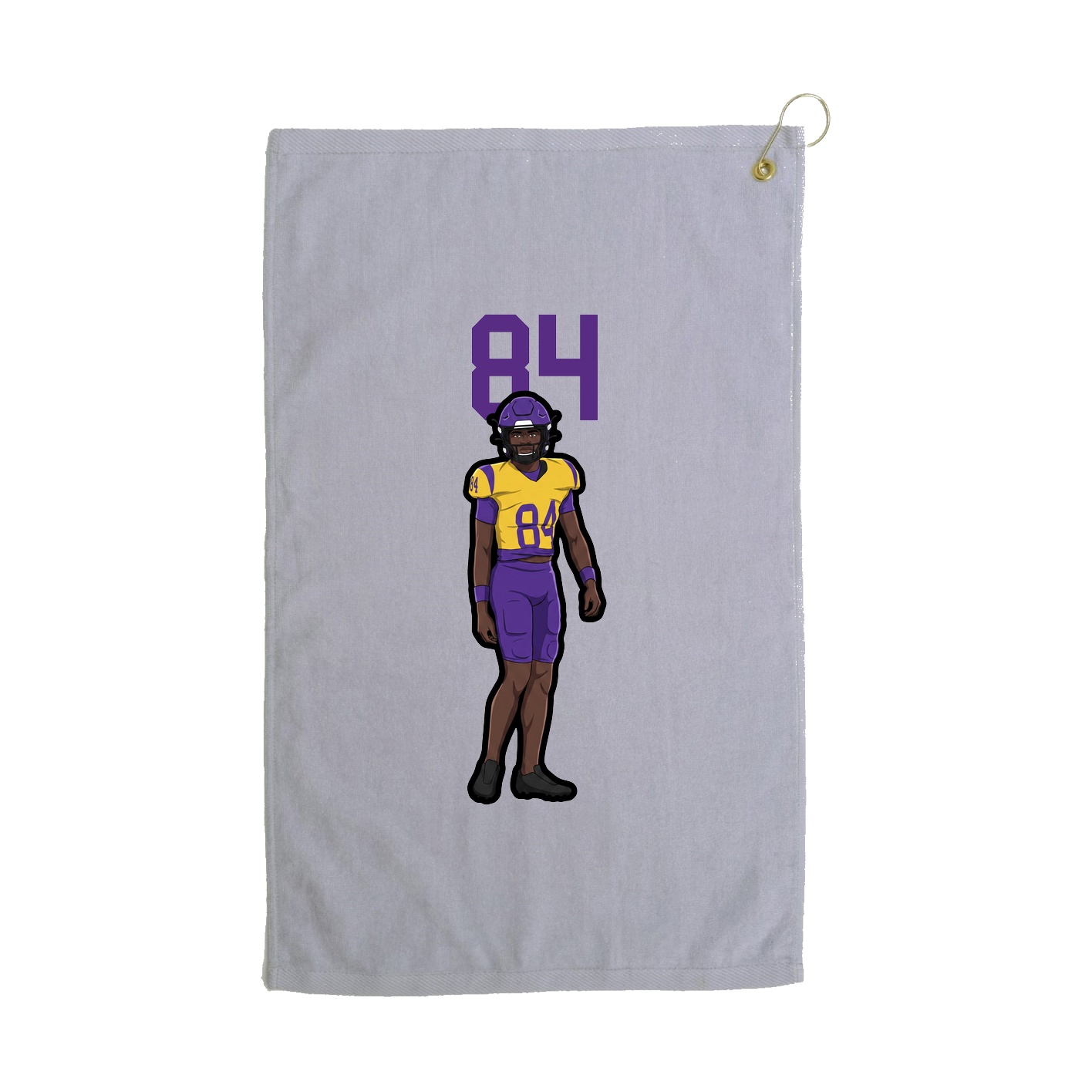 Golf Towel — Number Top in Grey