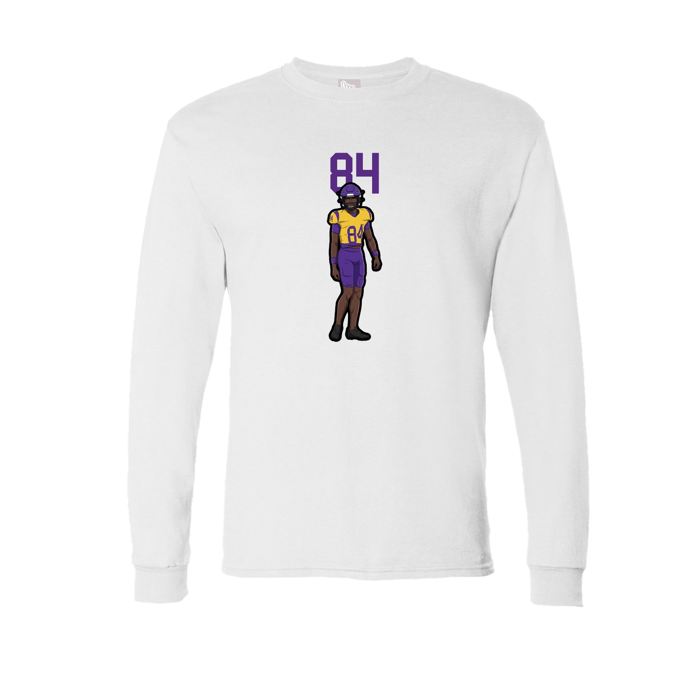 Long Sleeve Tee — Number Top in White