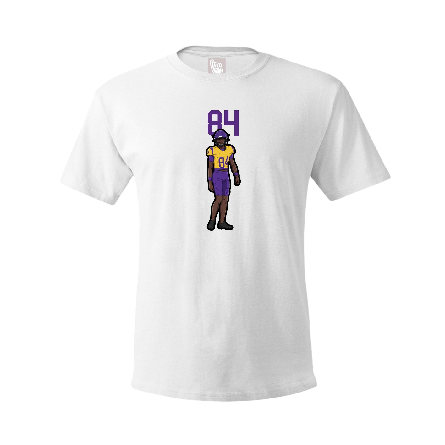 Youth Tee — Number Top in White