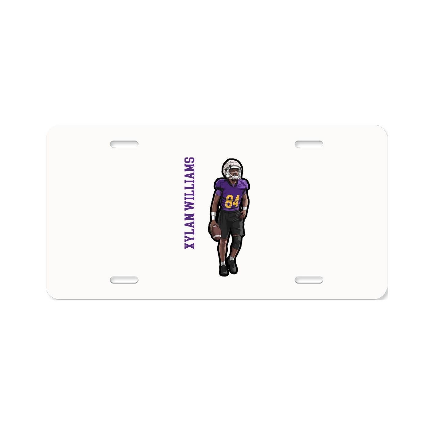 License Plate — Name Vertical in Classic