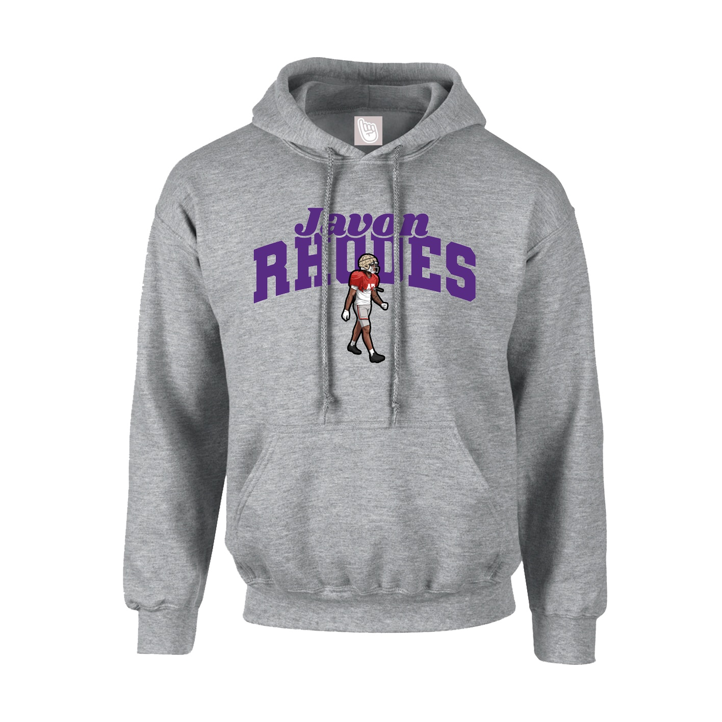 Youth Hoodie — Signature Arch in Grey