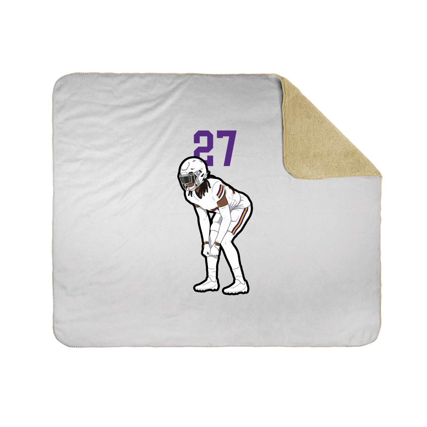 Throw Blanket — Number Top in White