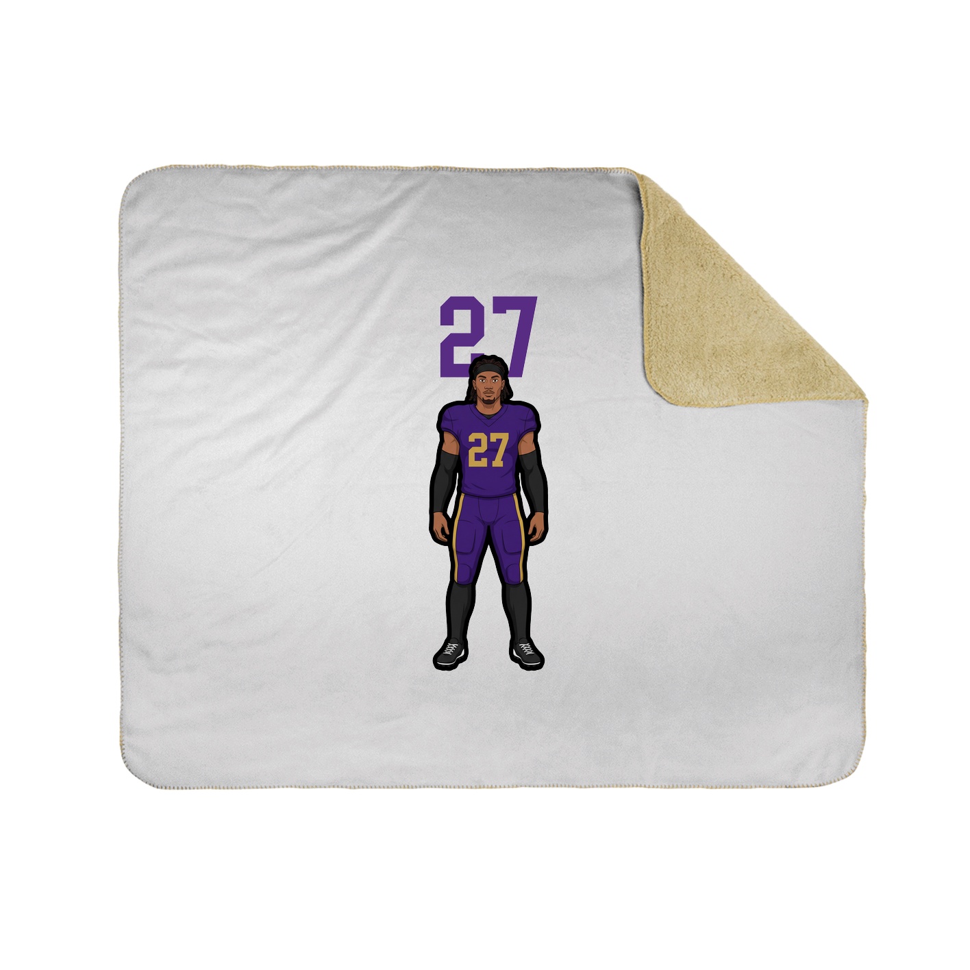 Throw Blanket — Number Top in White