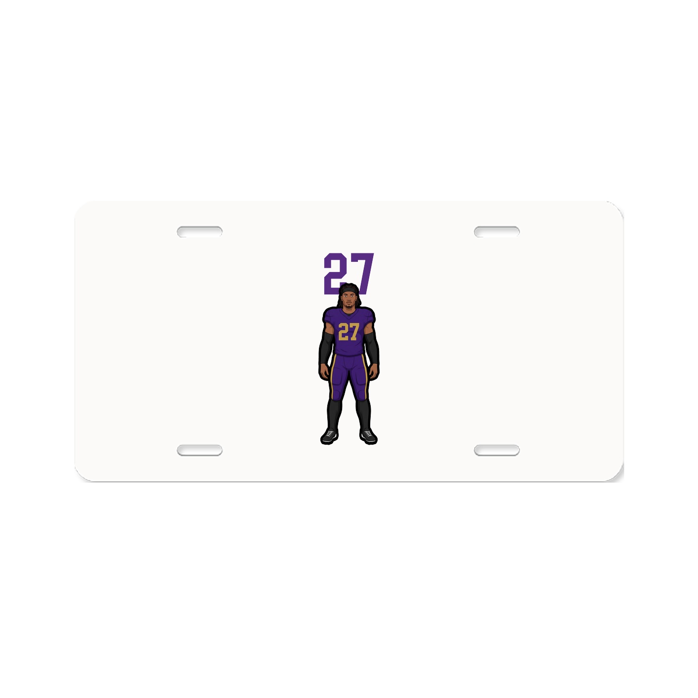 License Plate — Number Top in Classic