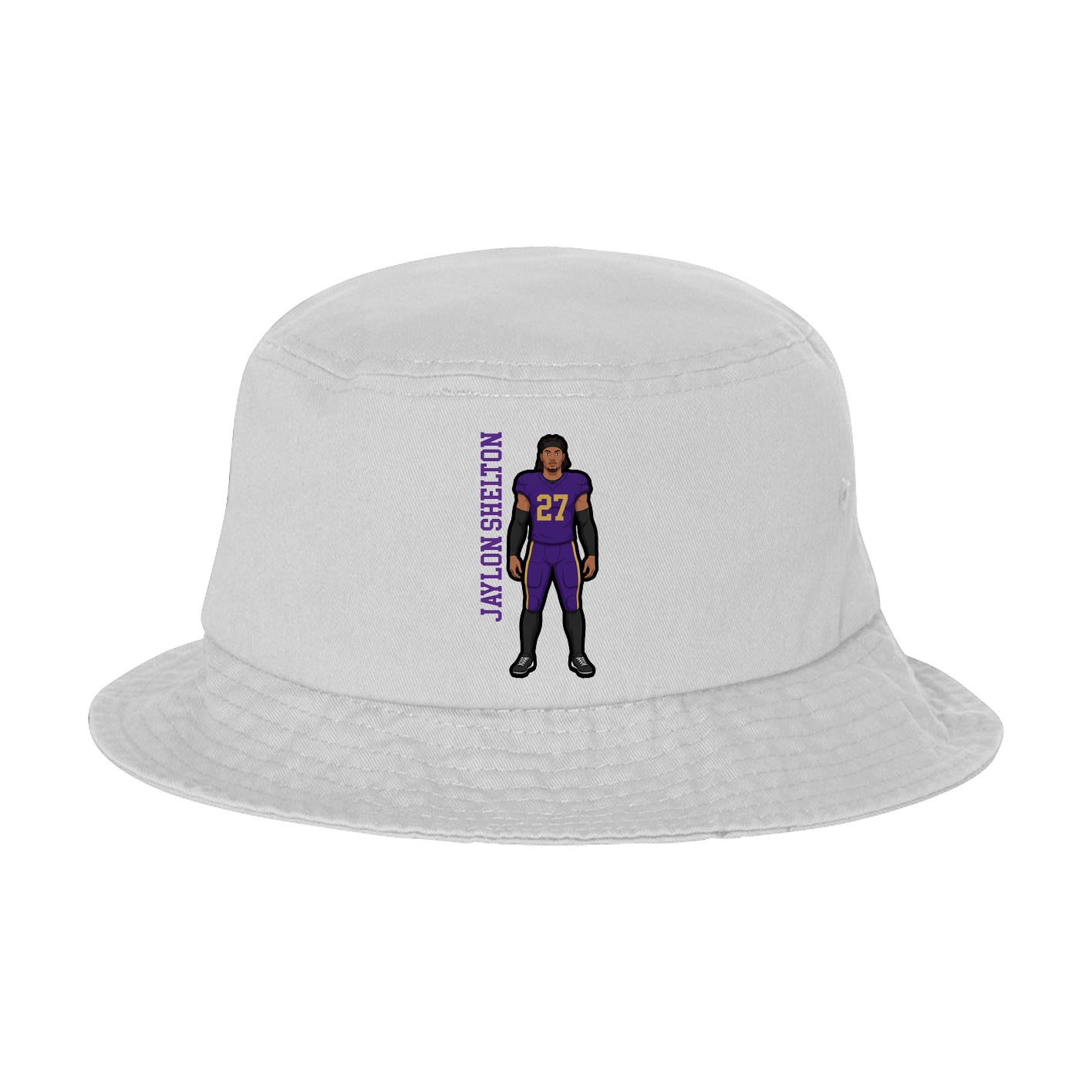 Bucket Cap — Name Vertical in White