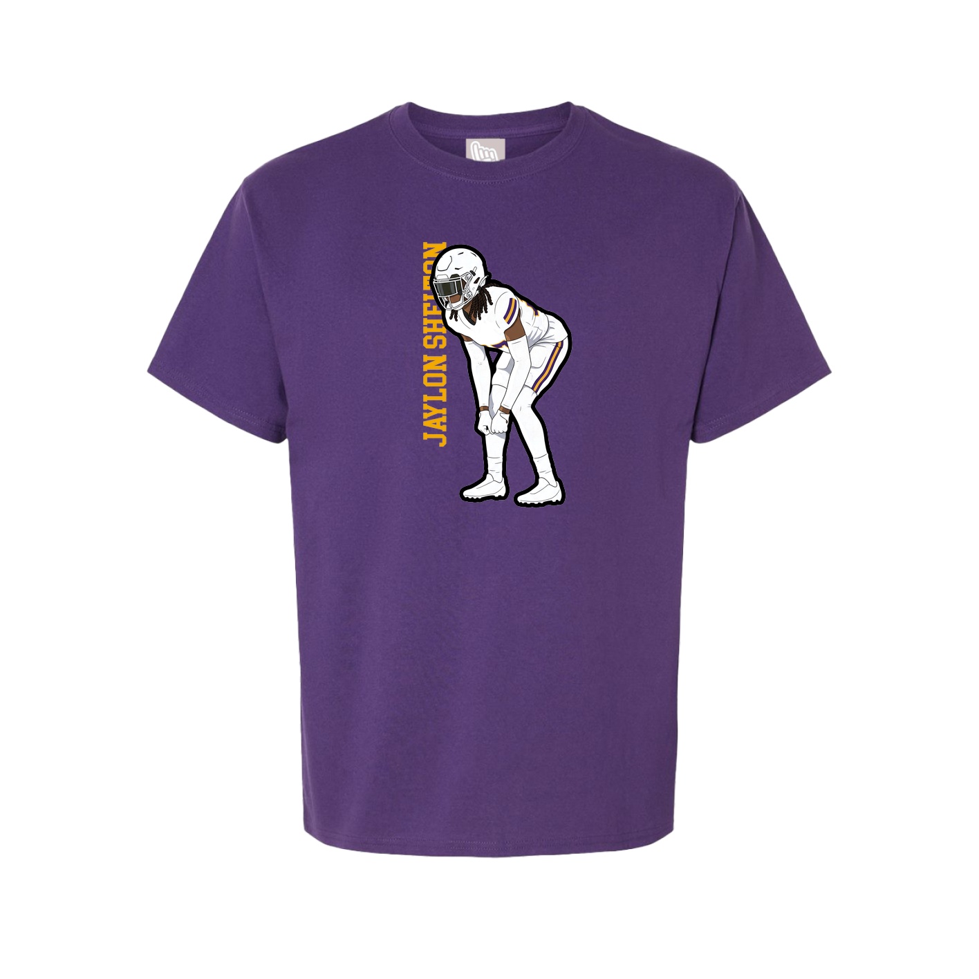 Tee — Name Vertical in Purple