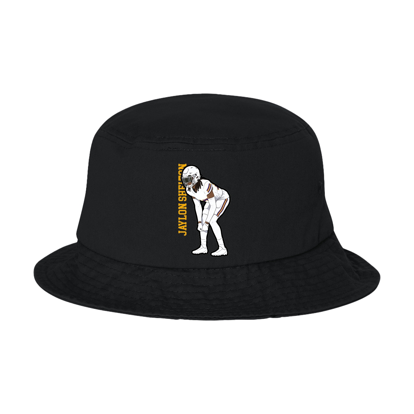 Bucket Cap — Name Vertical in Black