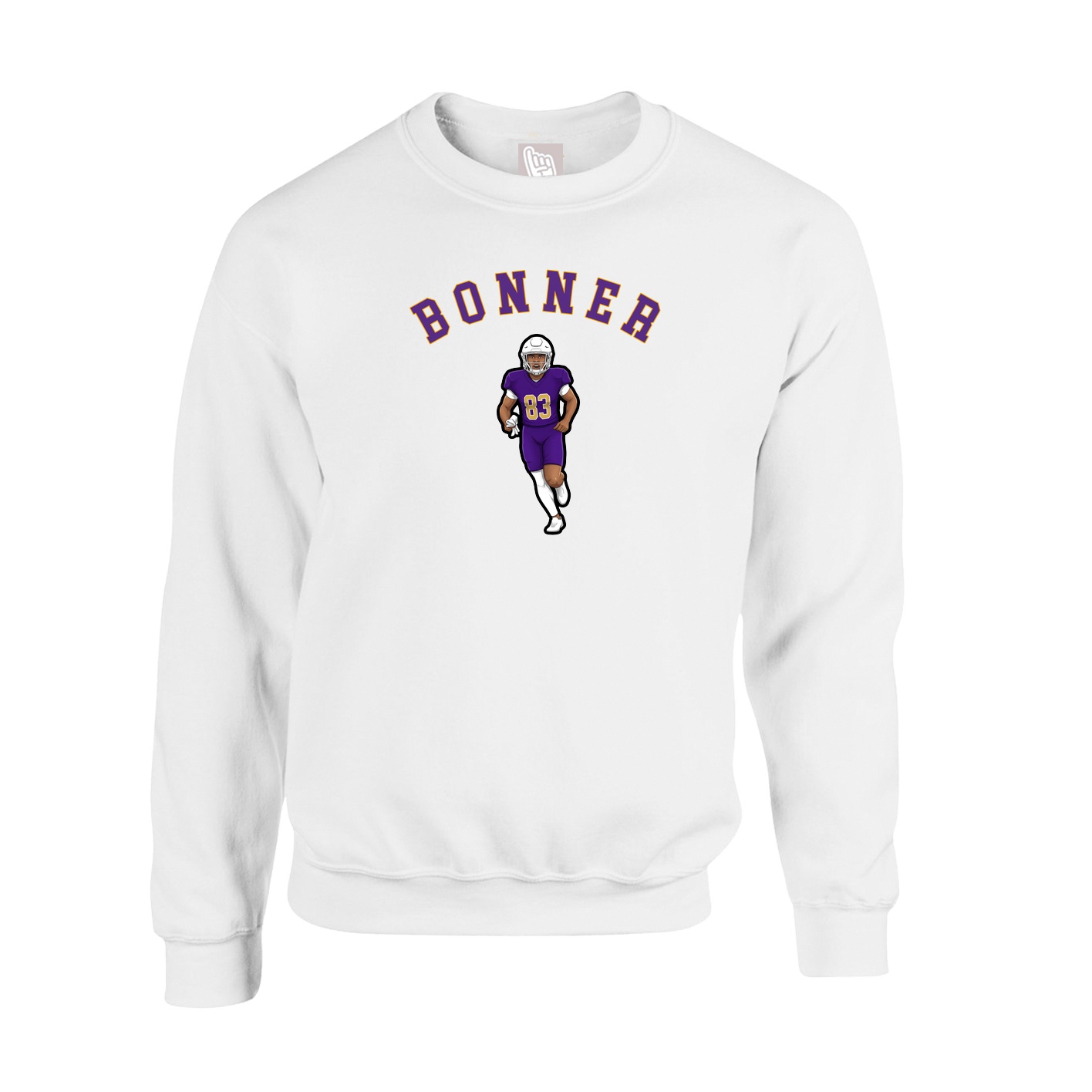 Fleece Crew — Shirsey Arch in White