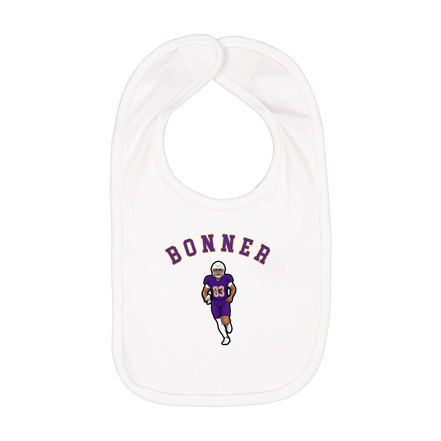 Infant Bib — Shirsey Arch in White
