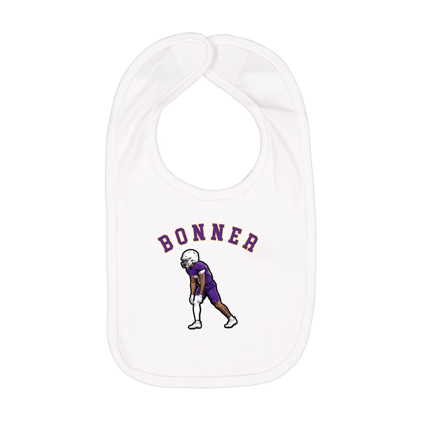 Infant Bib — Shirsey Arch in White