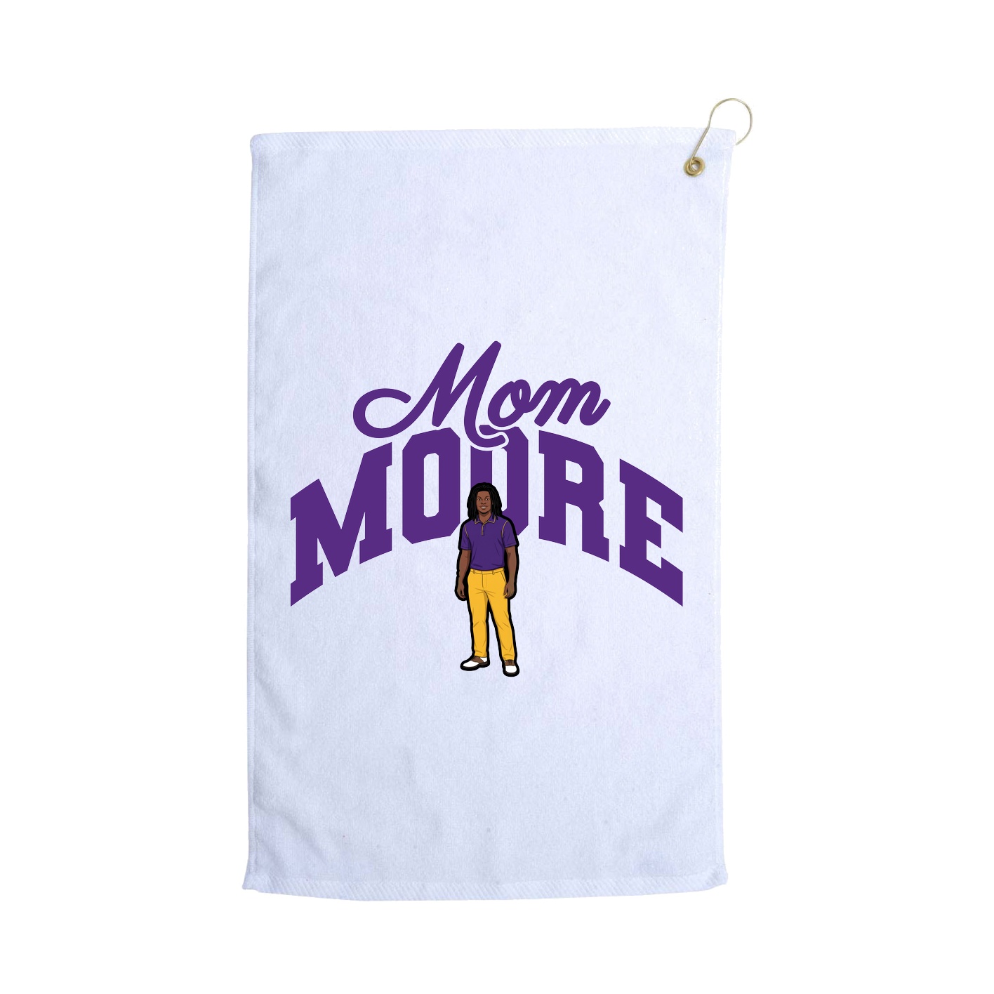 Golf Towel — Mothers Day Arch in White