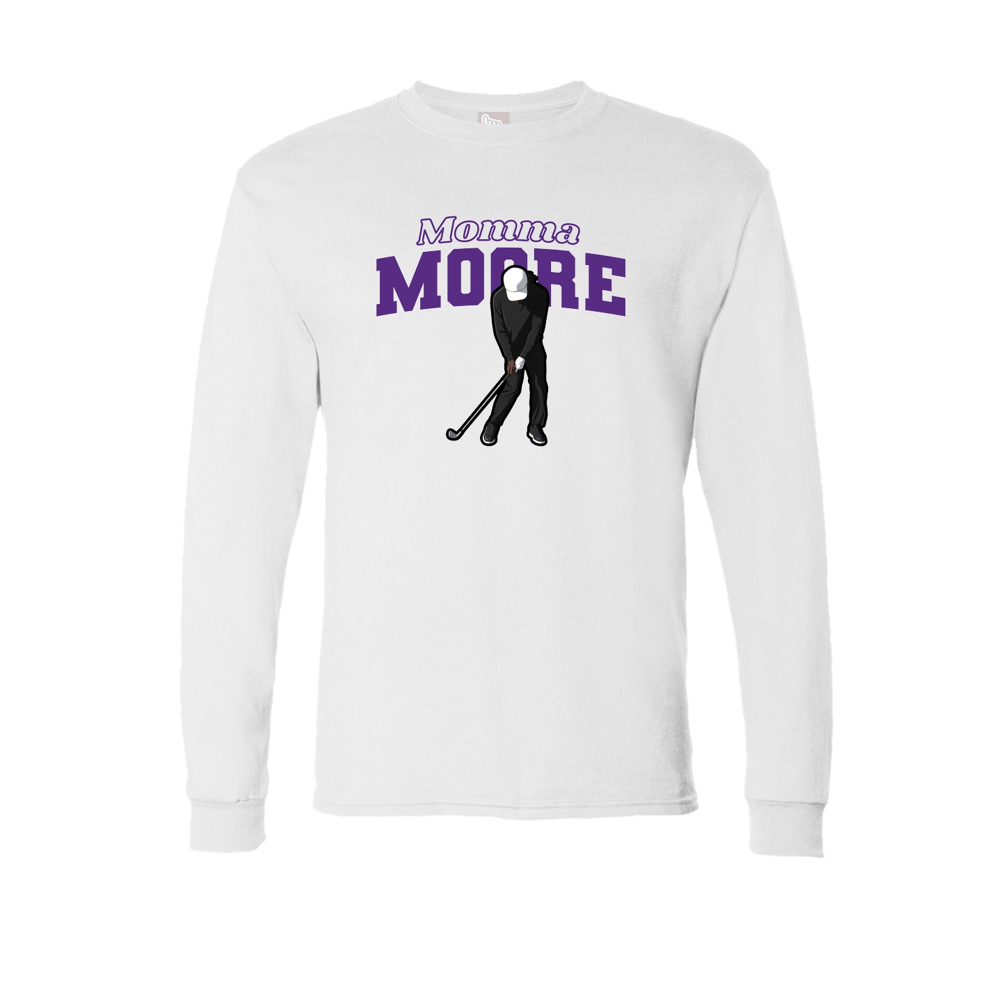 Long Sleeve Tee — Mothers Day Block in White