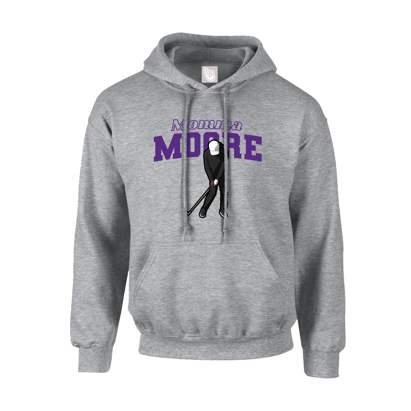 Youth Hoodie — Mothers Day Block in Grey