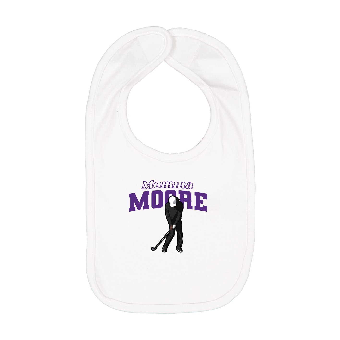 Infant Bib — Mothers Day Block in White