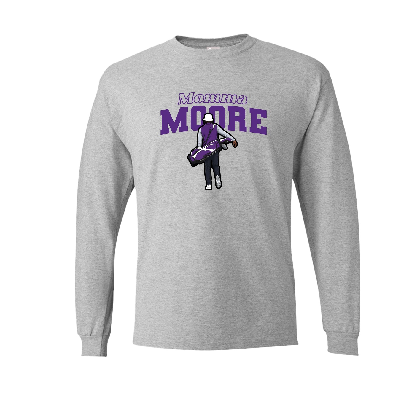 Long Sleeve Tee — Mothers Day Block in Grey