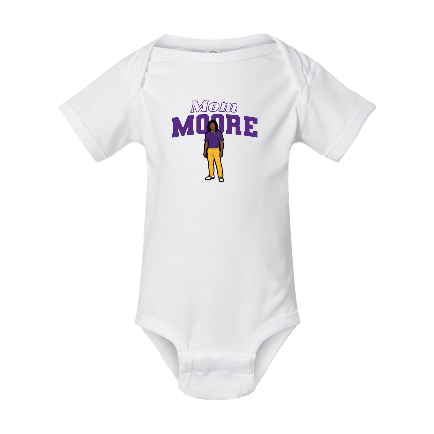 Baby Onesie — Mothers Day Block in White