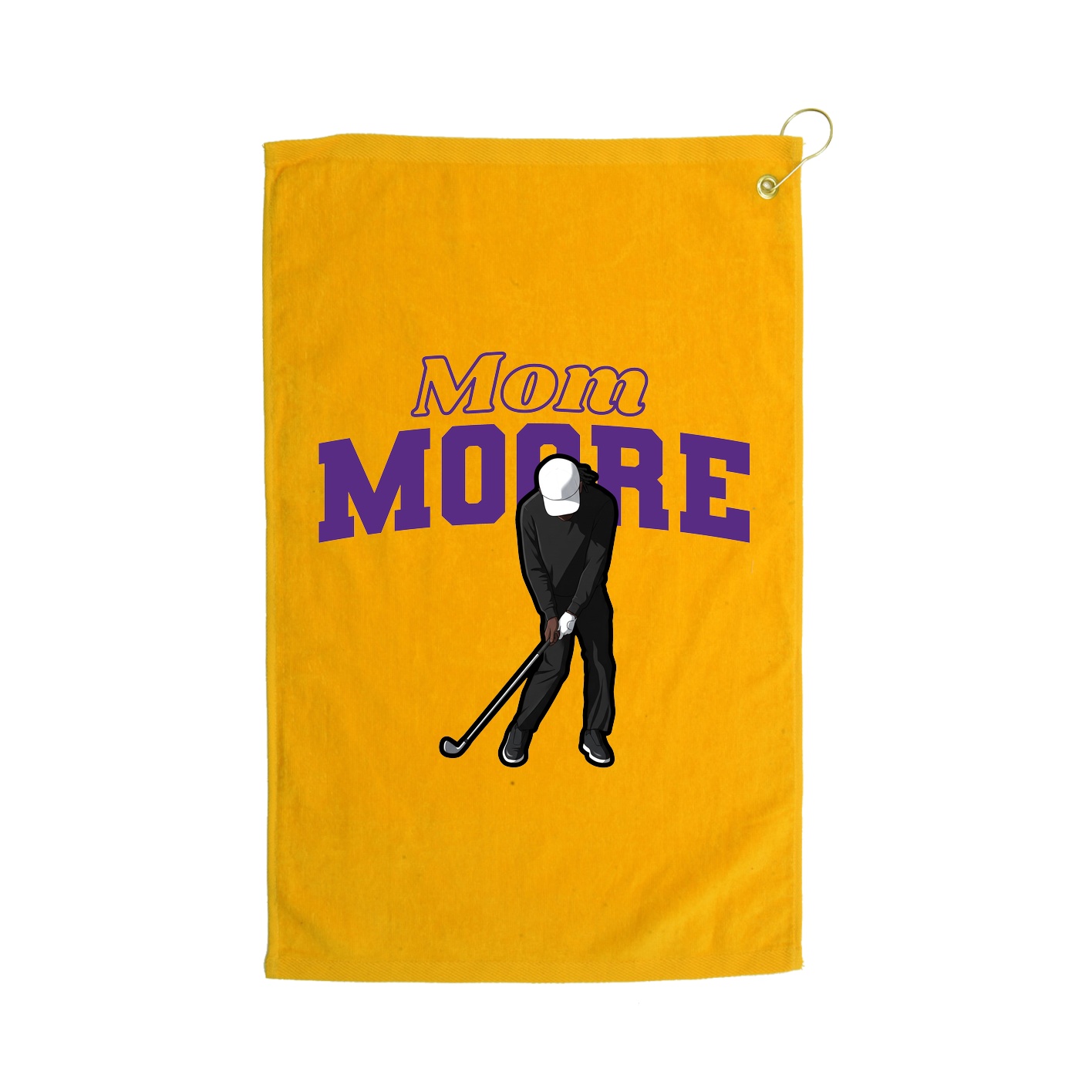 Golf Towel — Mothers Day Block in Gold