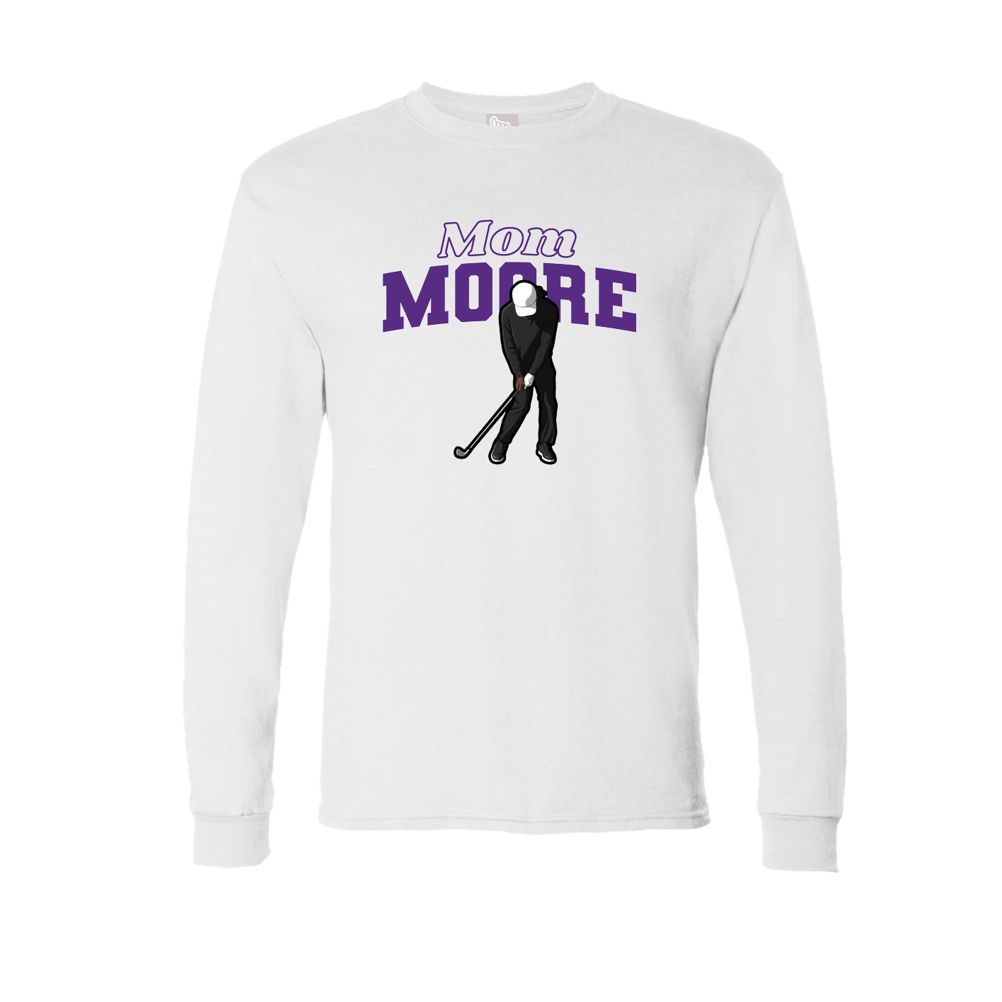 Long Sleeve Tee — Mothers Day Block in White