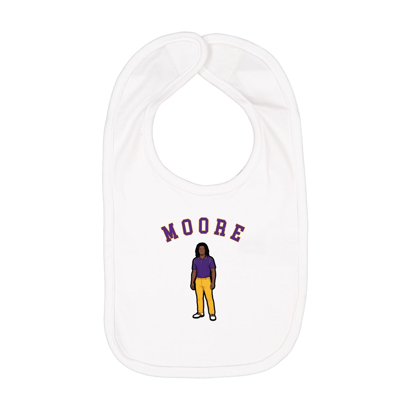 Infant Bib — Shirsey Arch in White