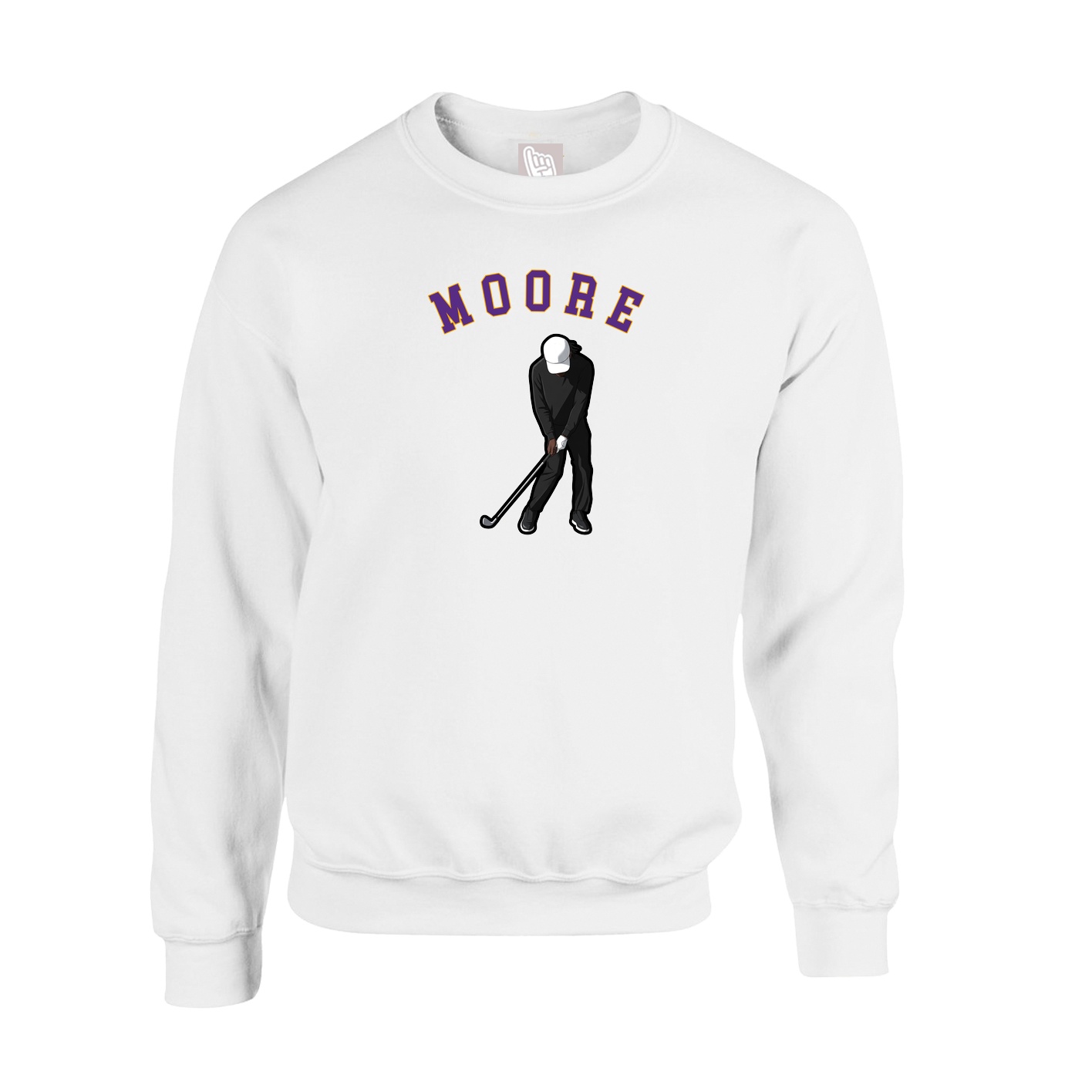 Fleece Crew — Shirsey Arch in White