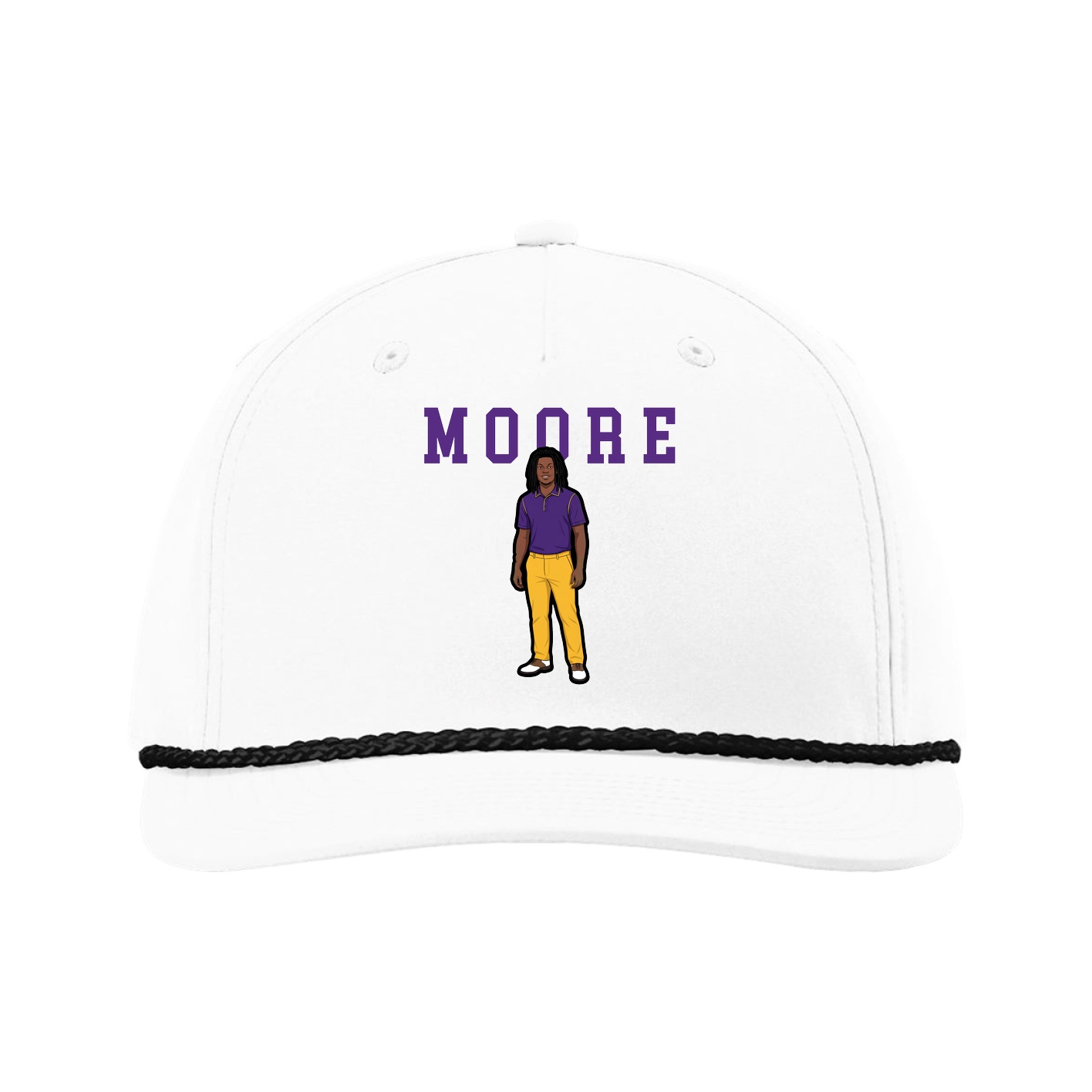 Five-Panel Classic Rope Cap — Shirsey in White