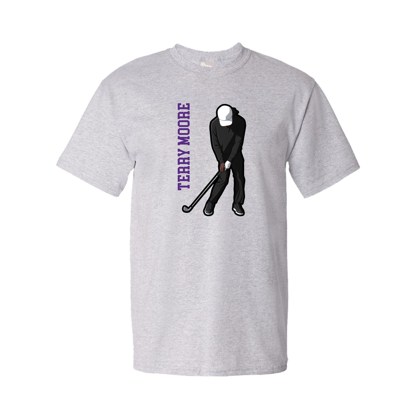 Tee — Name Vertical in Grey