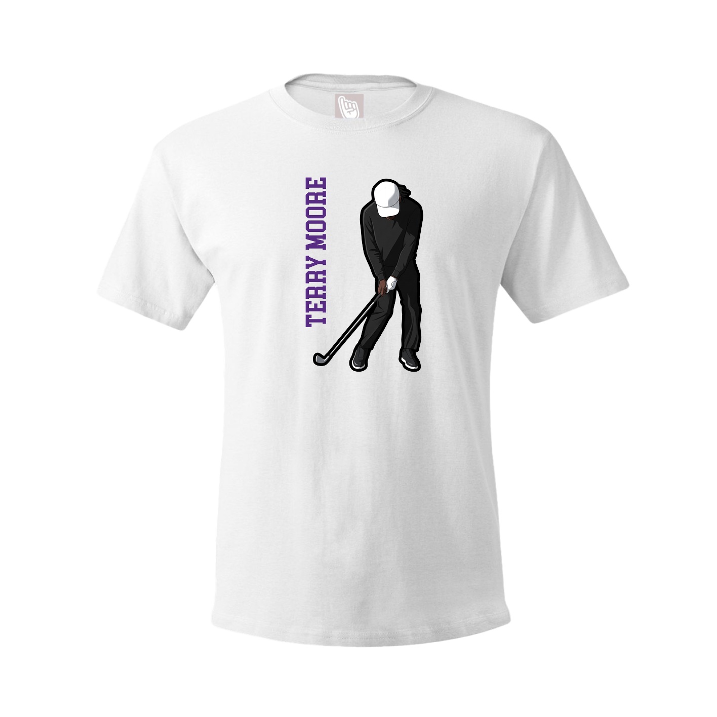 Youth Tee — Name Vertical in White