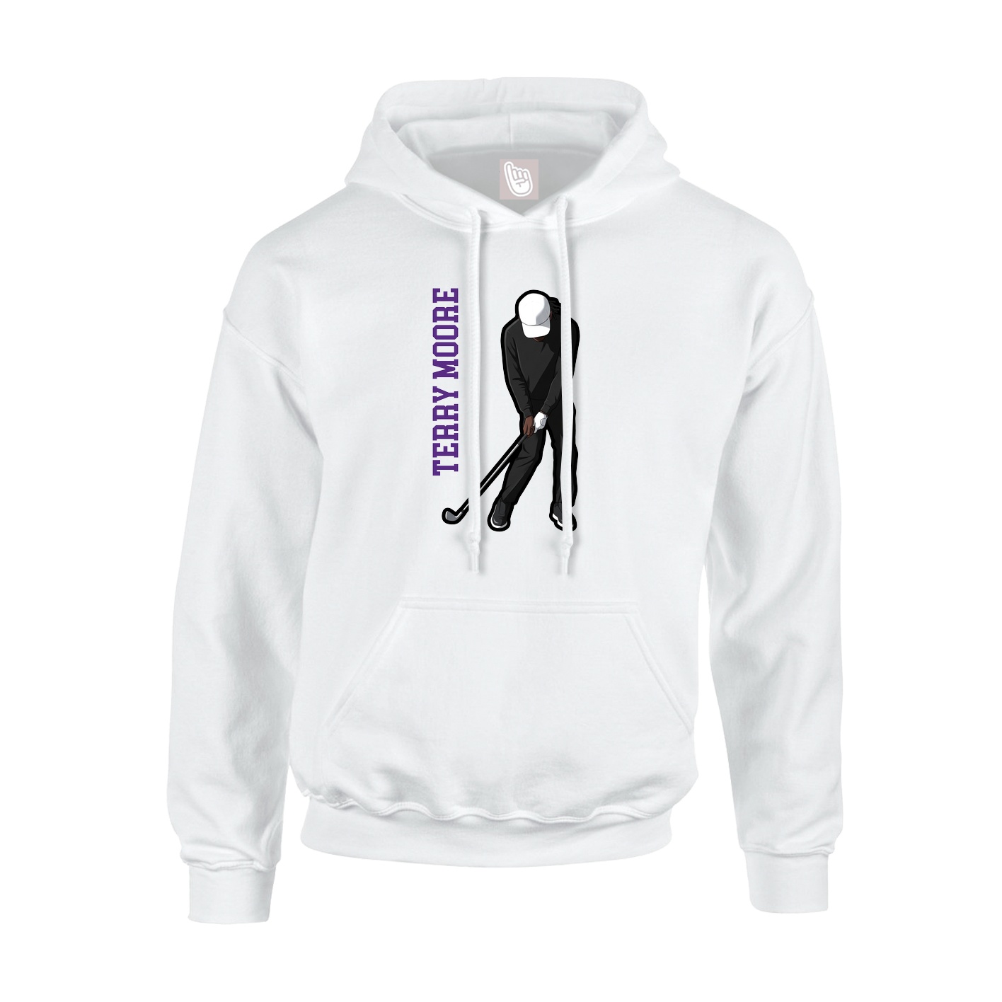 Hoodie — Name Vertical in White