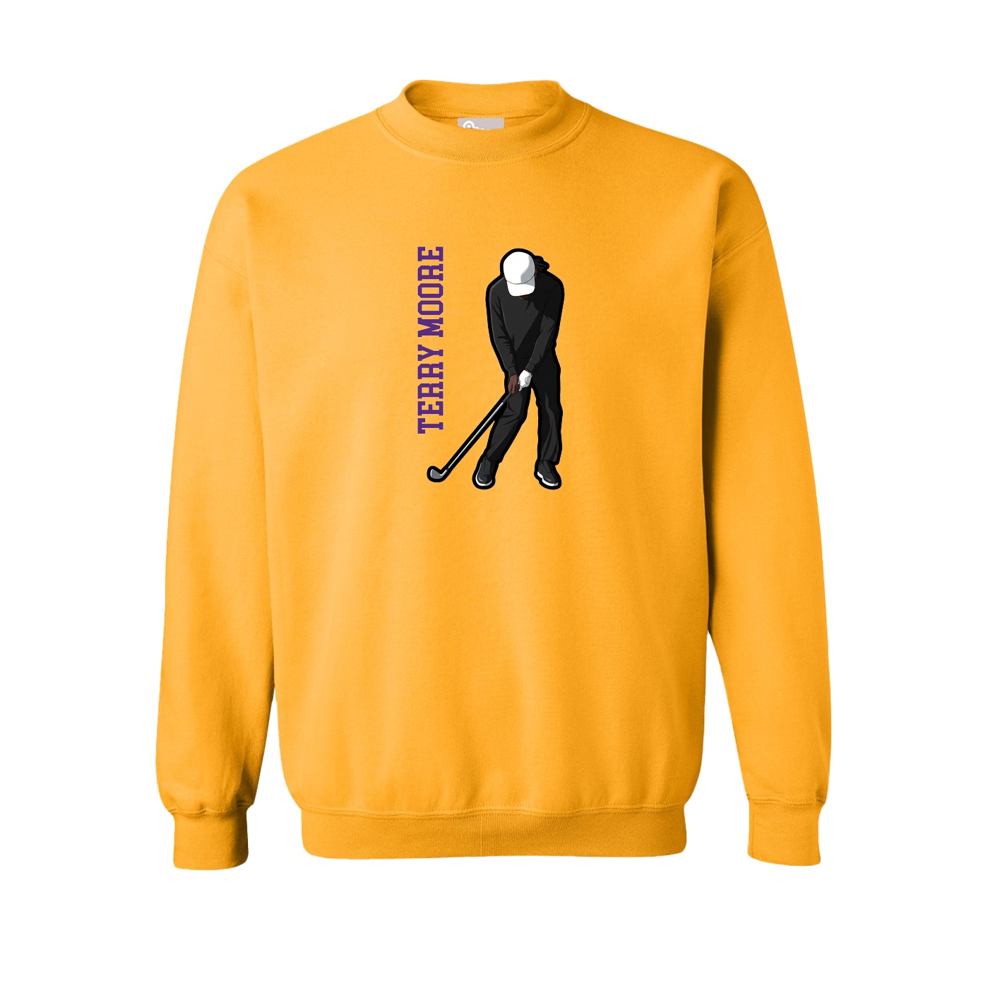 Fleece Crew — Name Vertical in Gold
