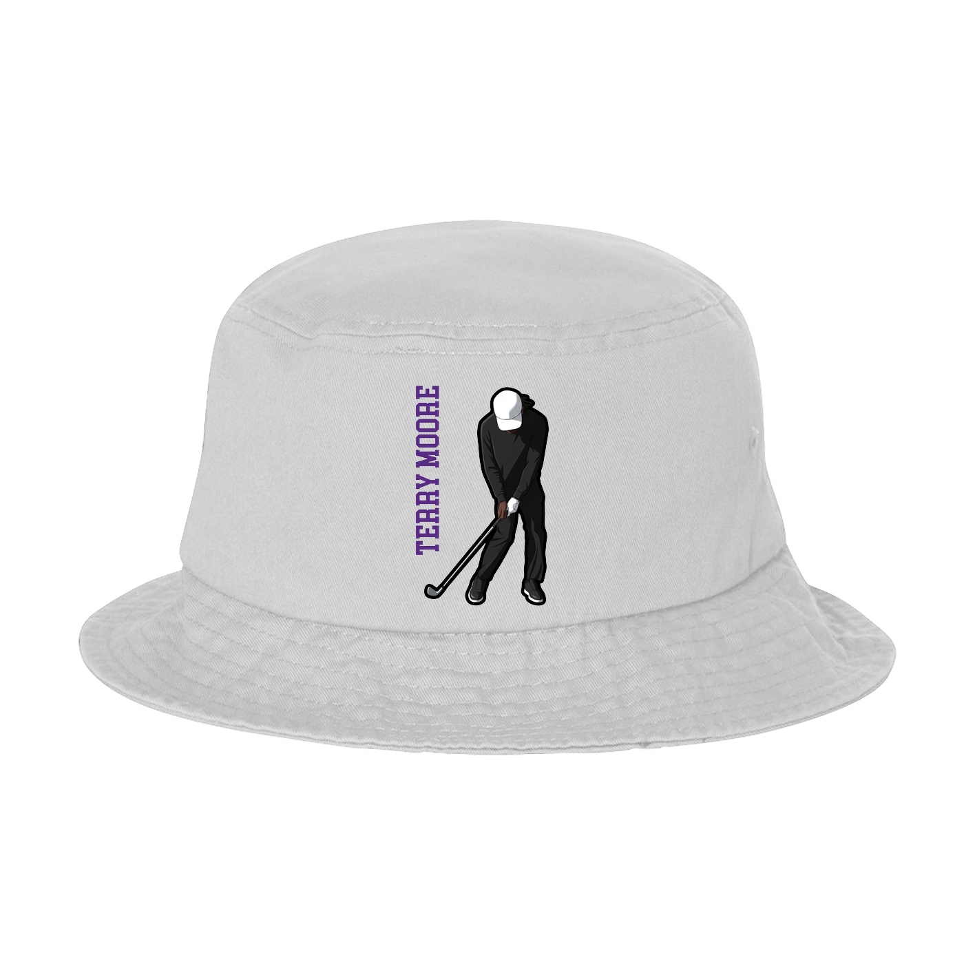 Bucket Cap — Name Vertical in White