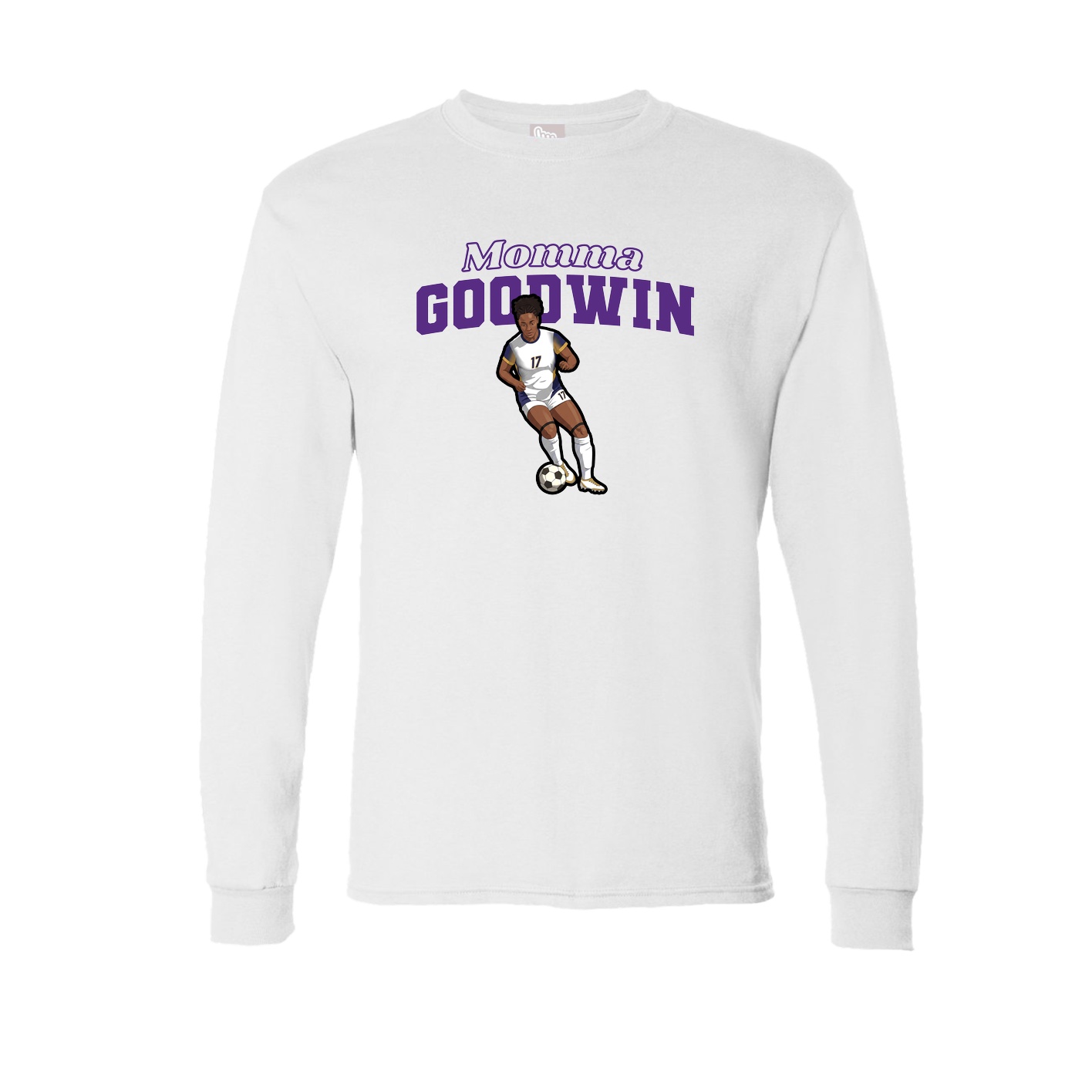 Long Sleeve Tee — Mothers Day Block in White