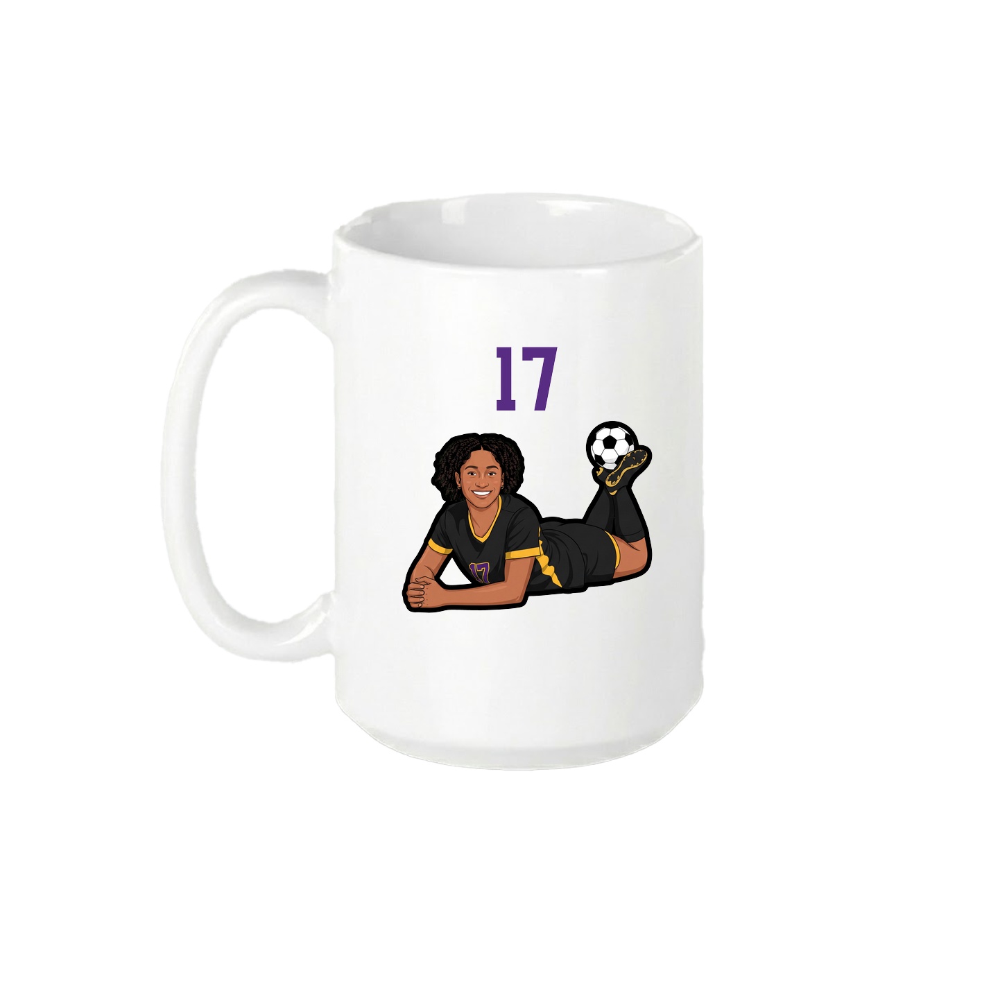 15oz Coffee Mug — Number Top in White