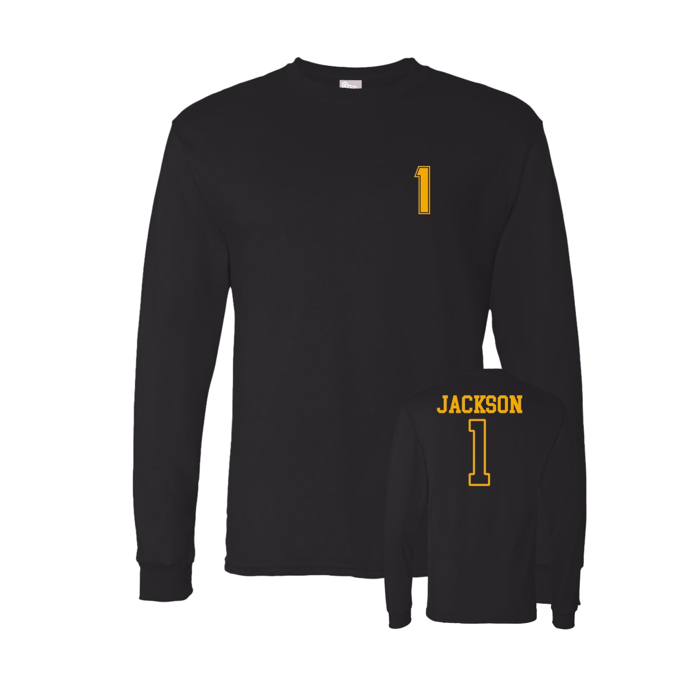 Long Sleeve Tee — Chest Back in Black
