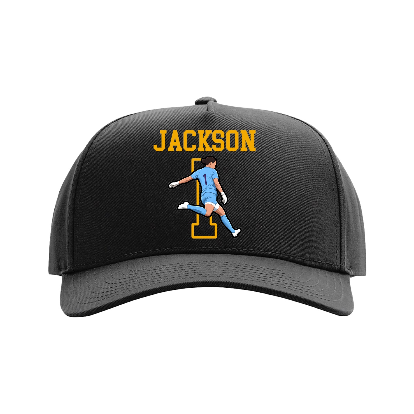 Full Fabric Five-Panel Champ Cap — Shirsey in Black