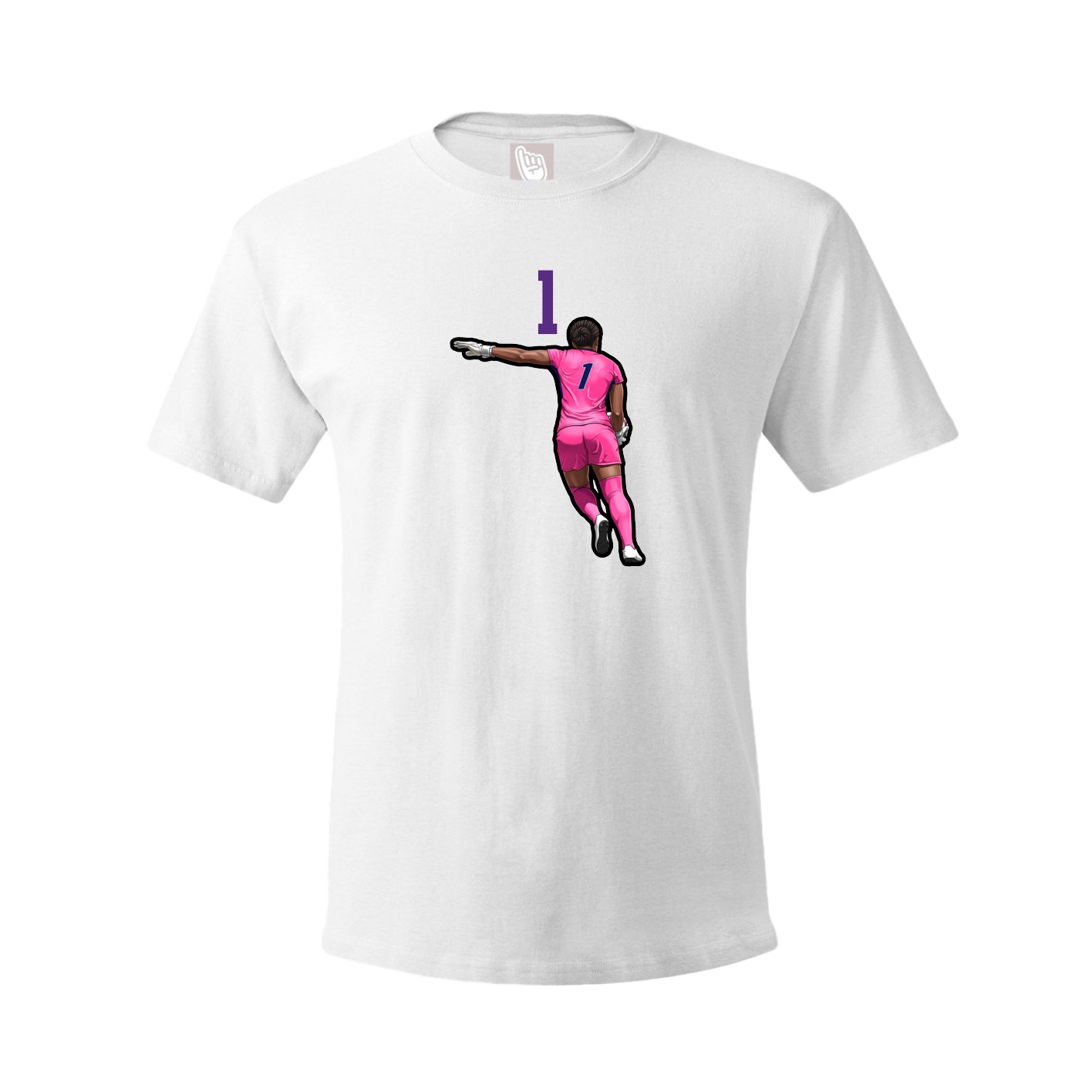 Youth Tee — Number Top in White