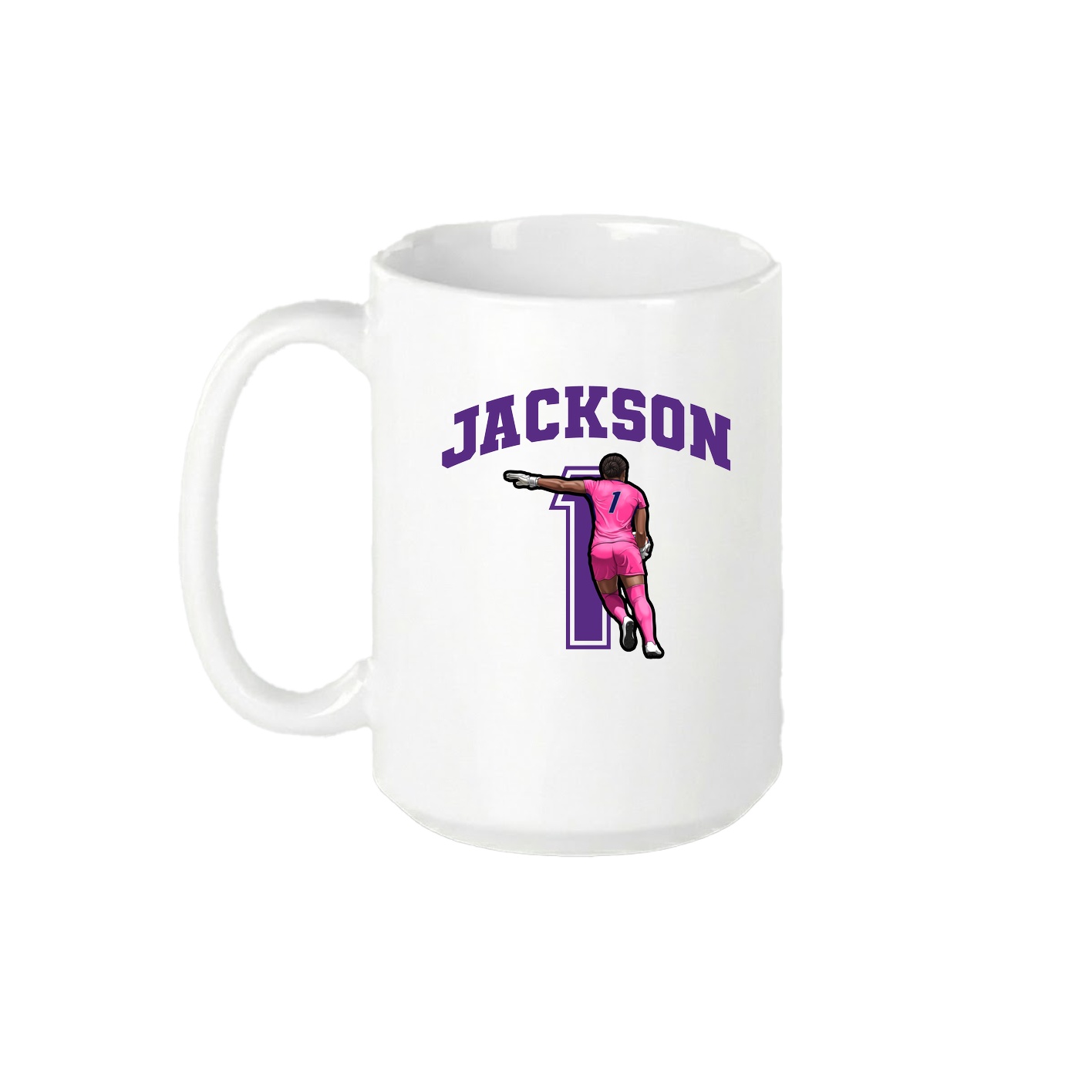 15oz Coffee Mug — Number in White