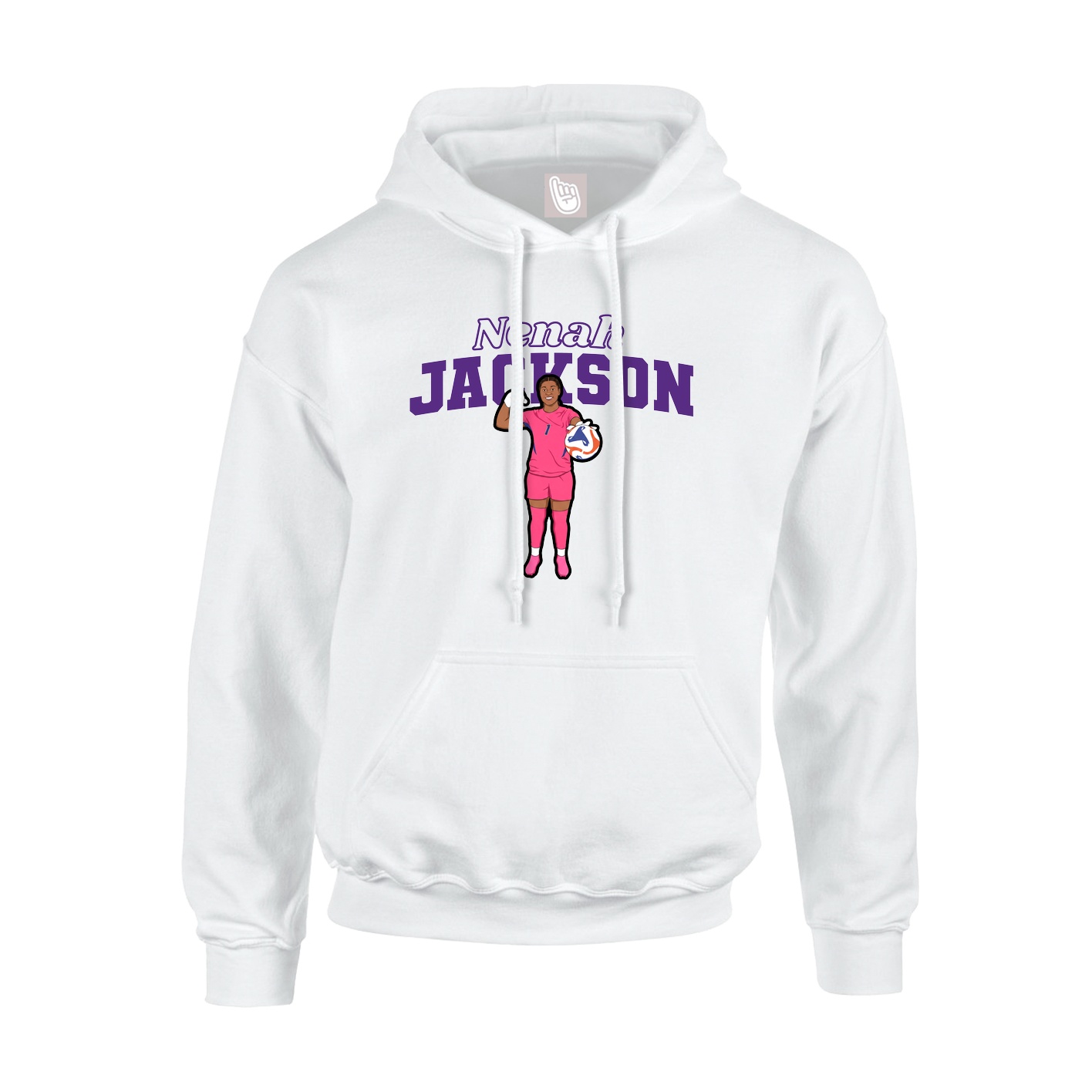Hoodie — Name Arch in White
