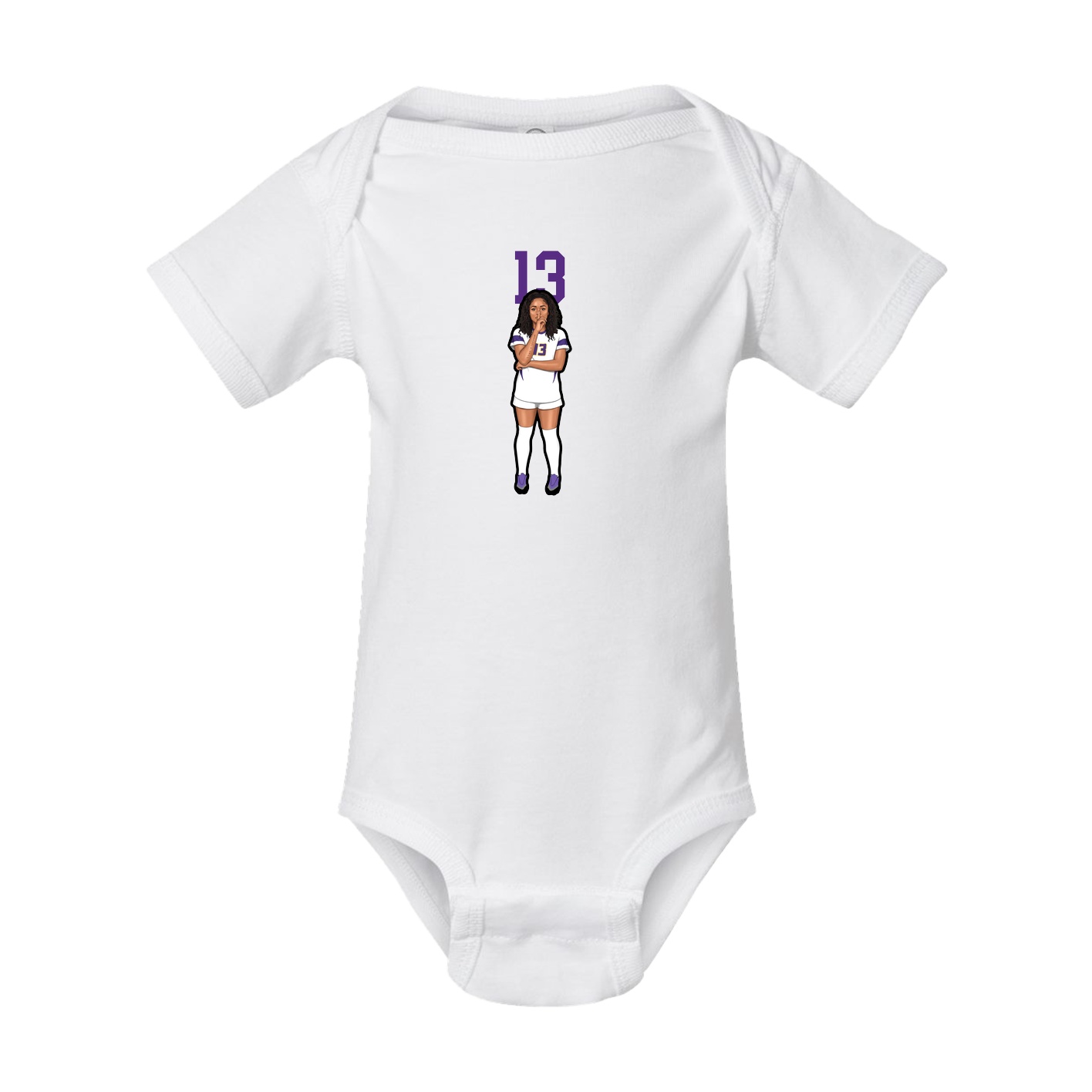 Baby Onesie — Number Top in White