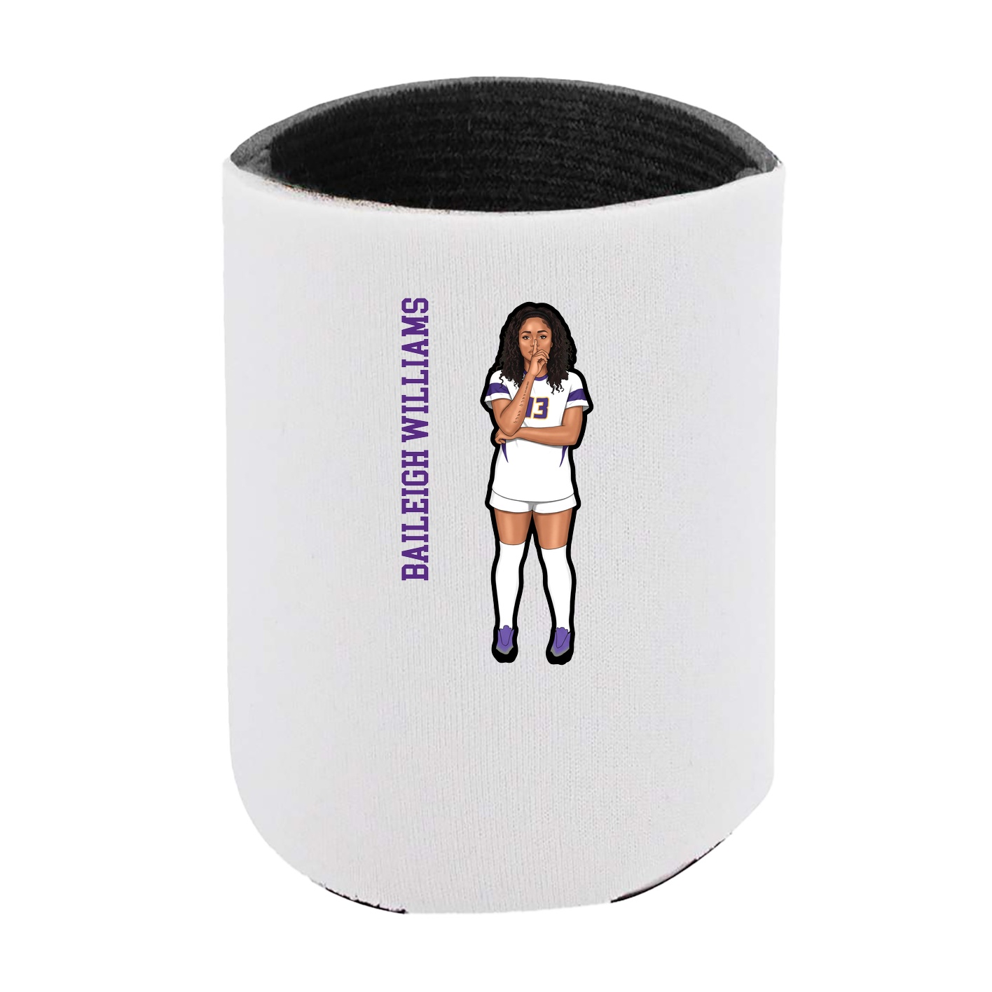 Can Holder — Name Vertical in White