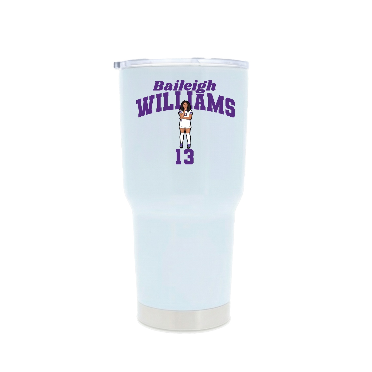 30oz Stainless Steel Tumbler — Signature Arch in White