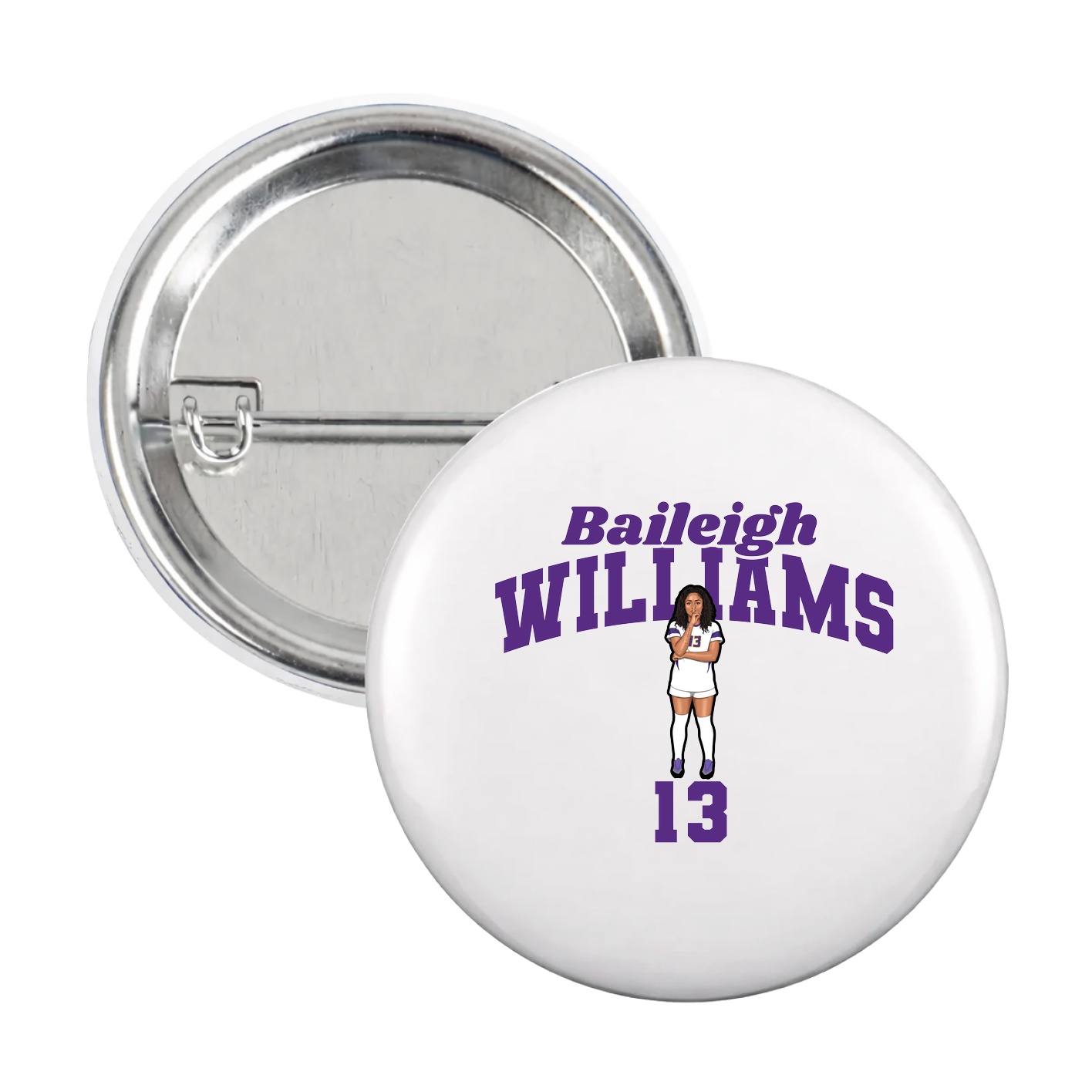 Game Day Button — Signature Arch in White