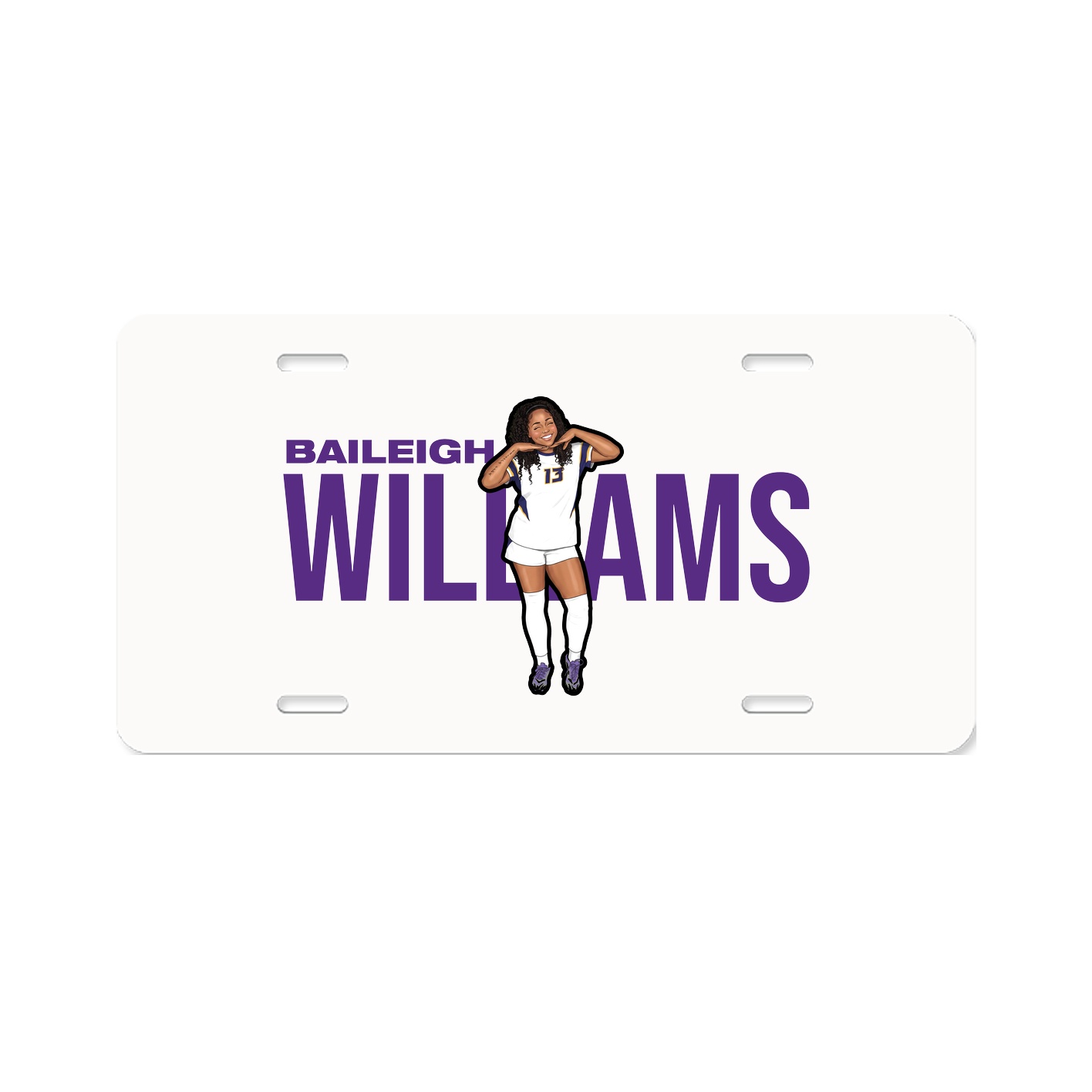 License Plate — Player Name in Classic