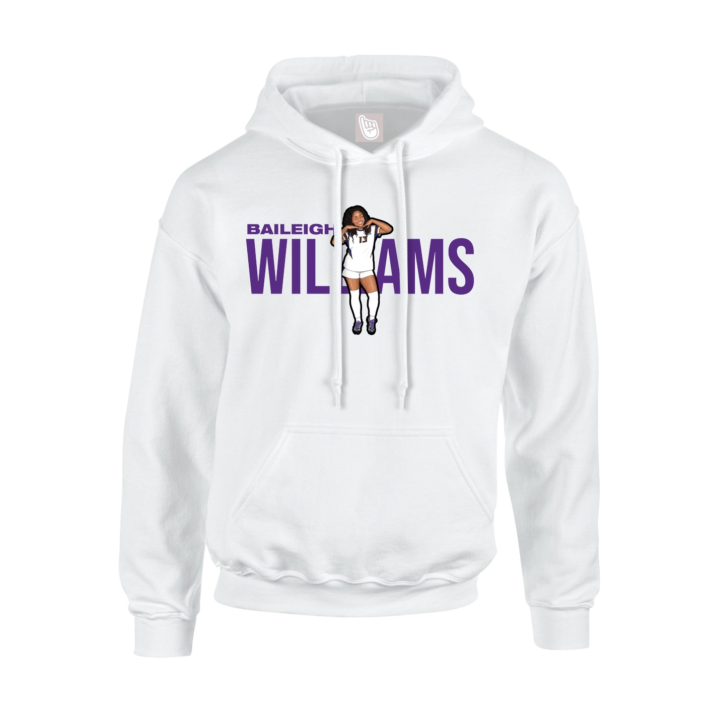 Hoodie — Player Name in White