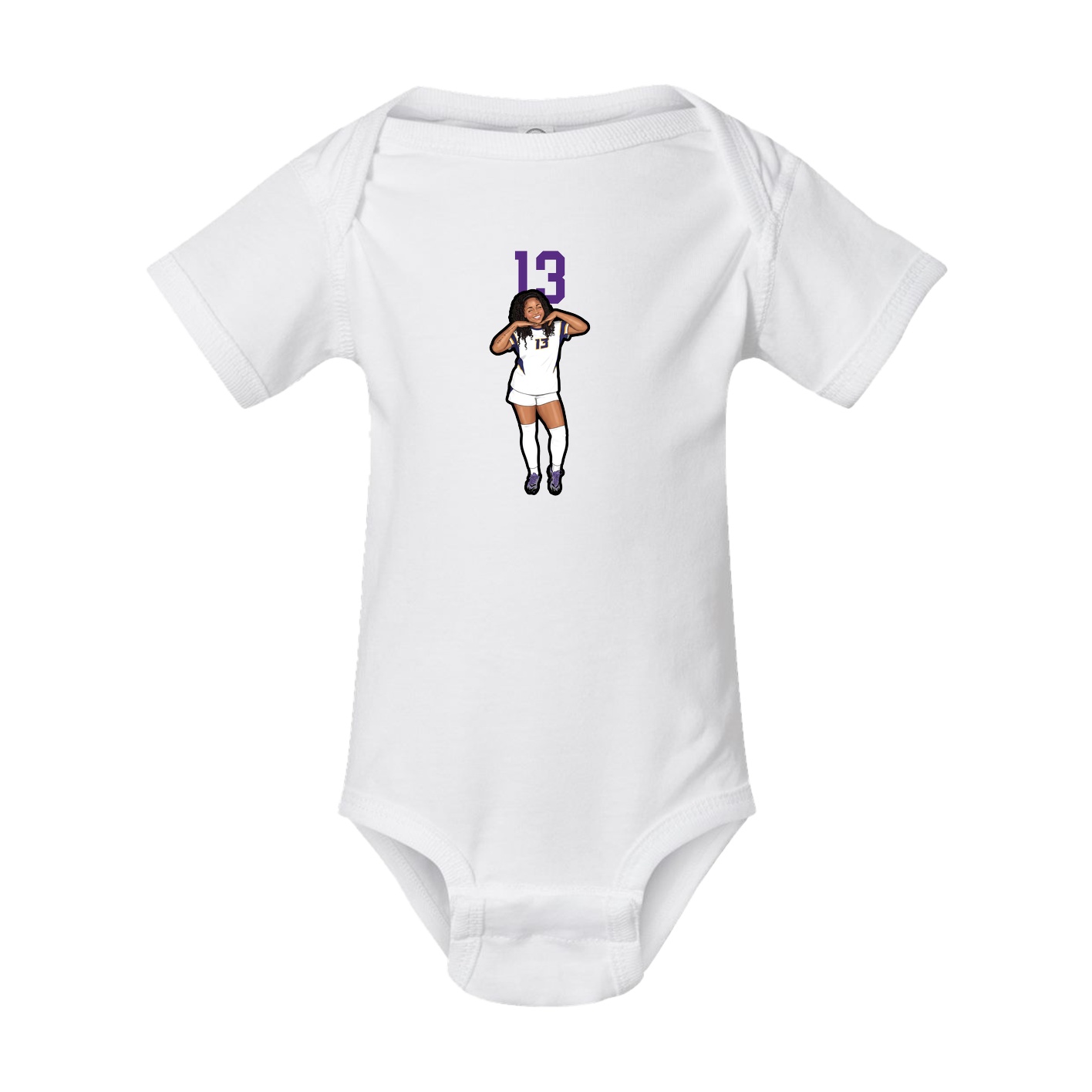 Baby Onesie — Number Top in White